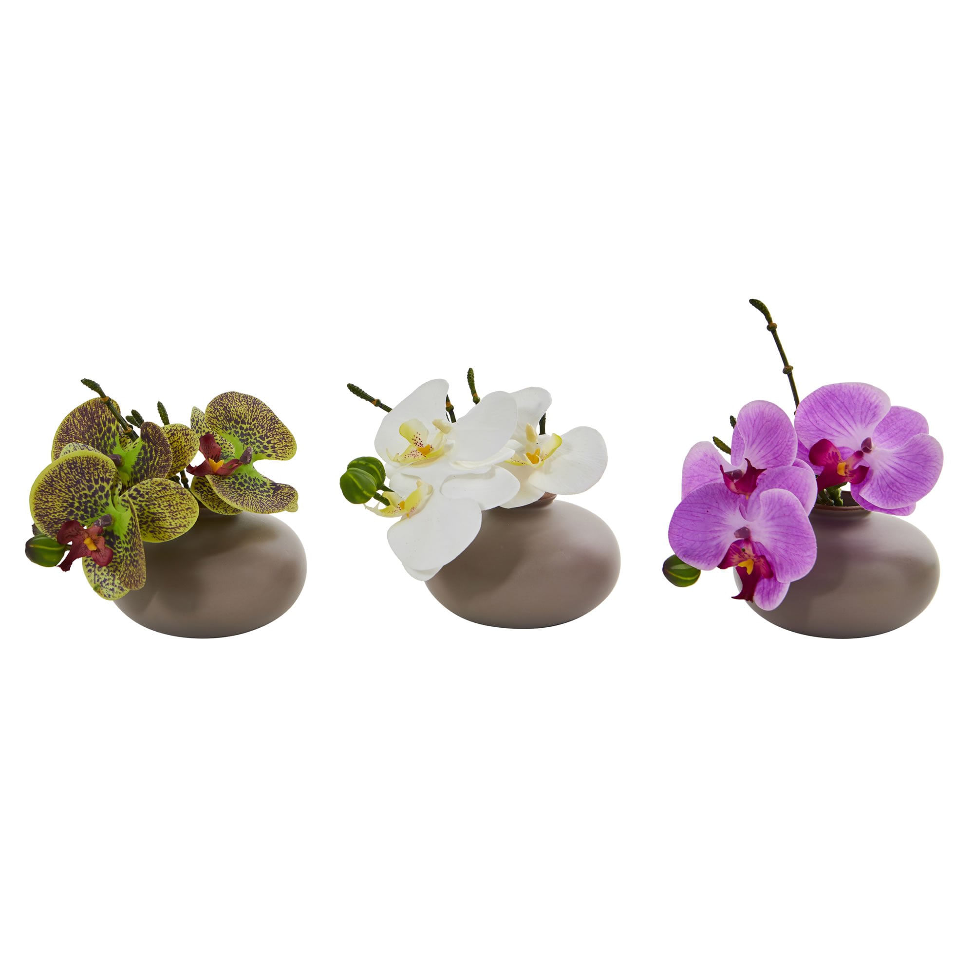 Arreglo Artificial De Orquídea Phalaenopsis Casi Natural De 7 Cm