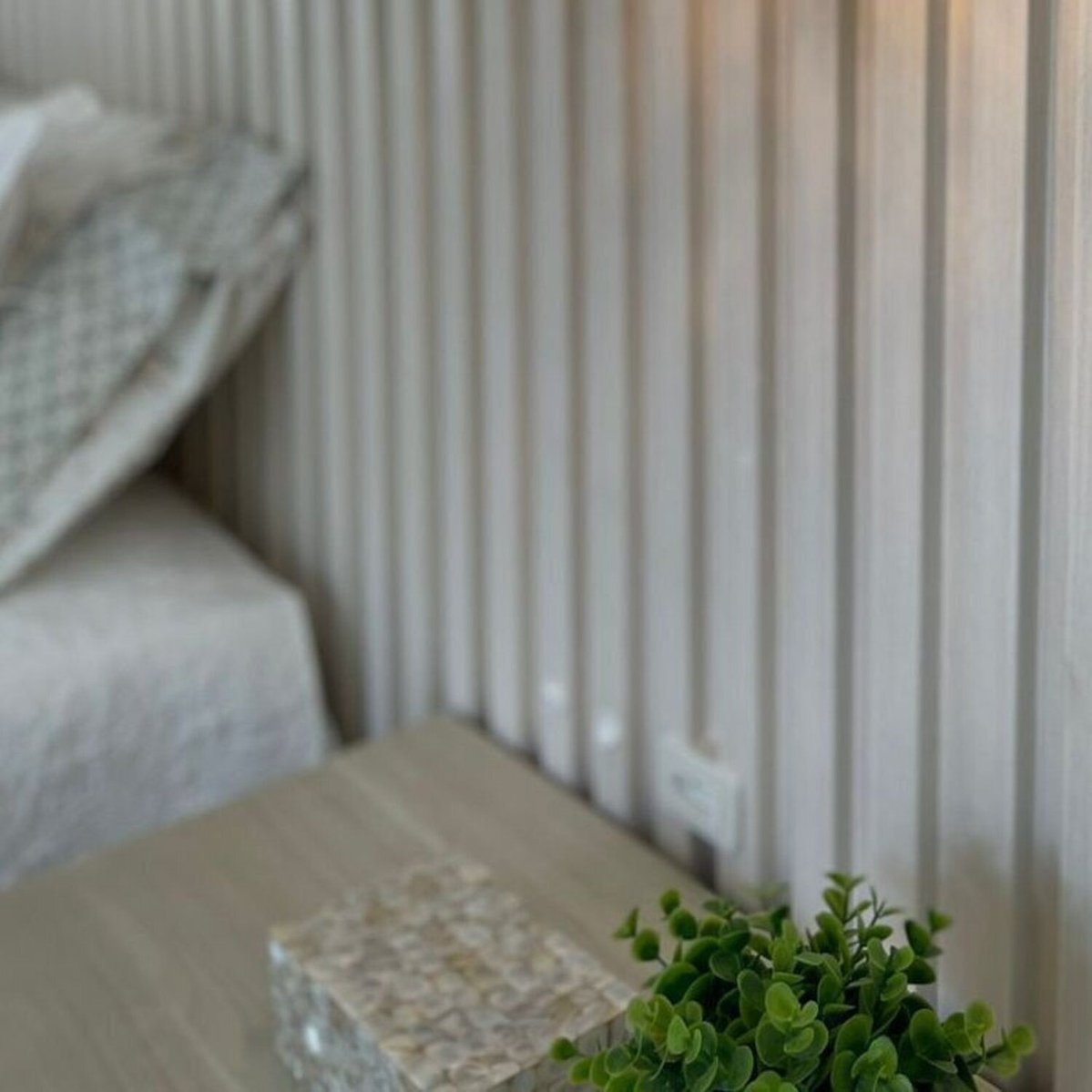 Painel Ripado Em Placa 12,22x285cm 6,95m² Wpc Algodão