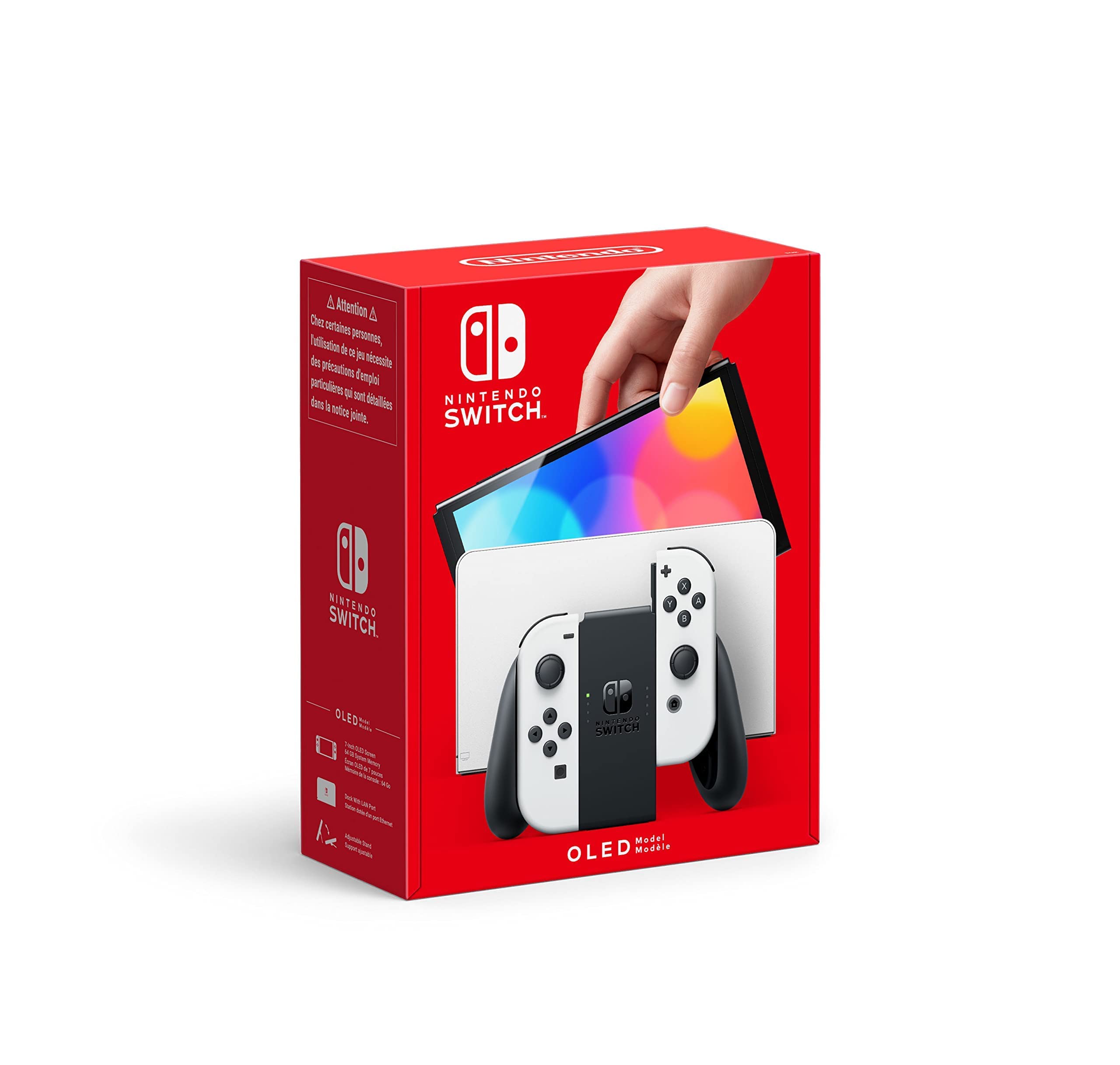 Modelo Oled Nintendo Switch Com Armazenamento Joy-Con Branco De 64 Gb