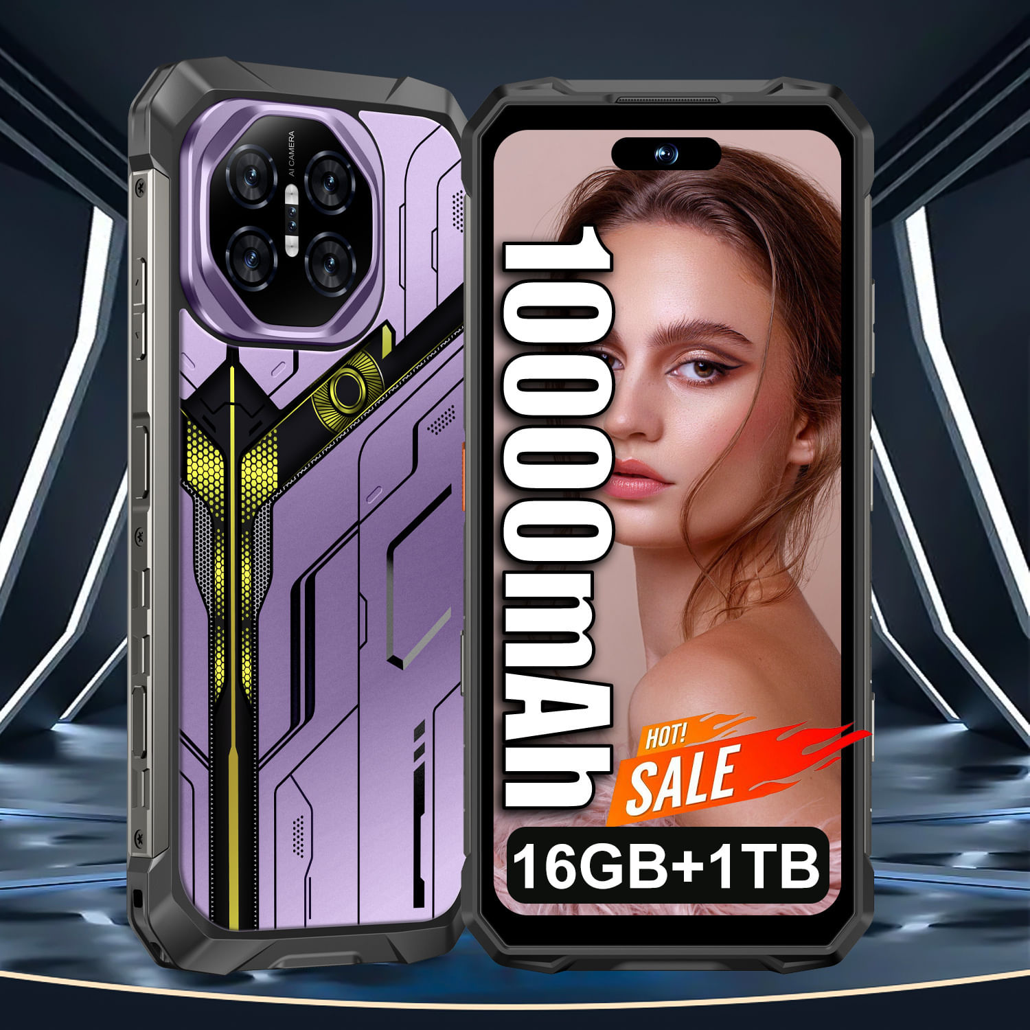 Smartphone Stqc X27 Ultra 16 Gb+1 Tb Ip68 À Prova D'Água Nfc Azul