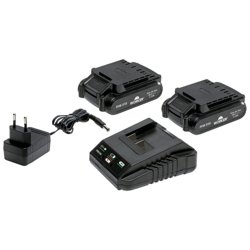 Furadeira Parafusadeira 18v Bateria Bivolt Worker - imagem 3