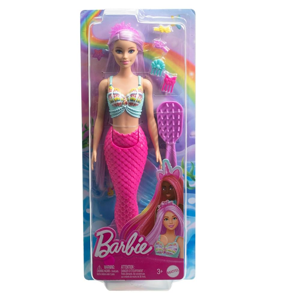 Boneca Barbie Unicorn Com Cabelo E Acessório Magenta Fantasy