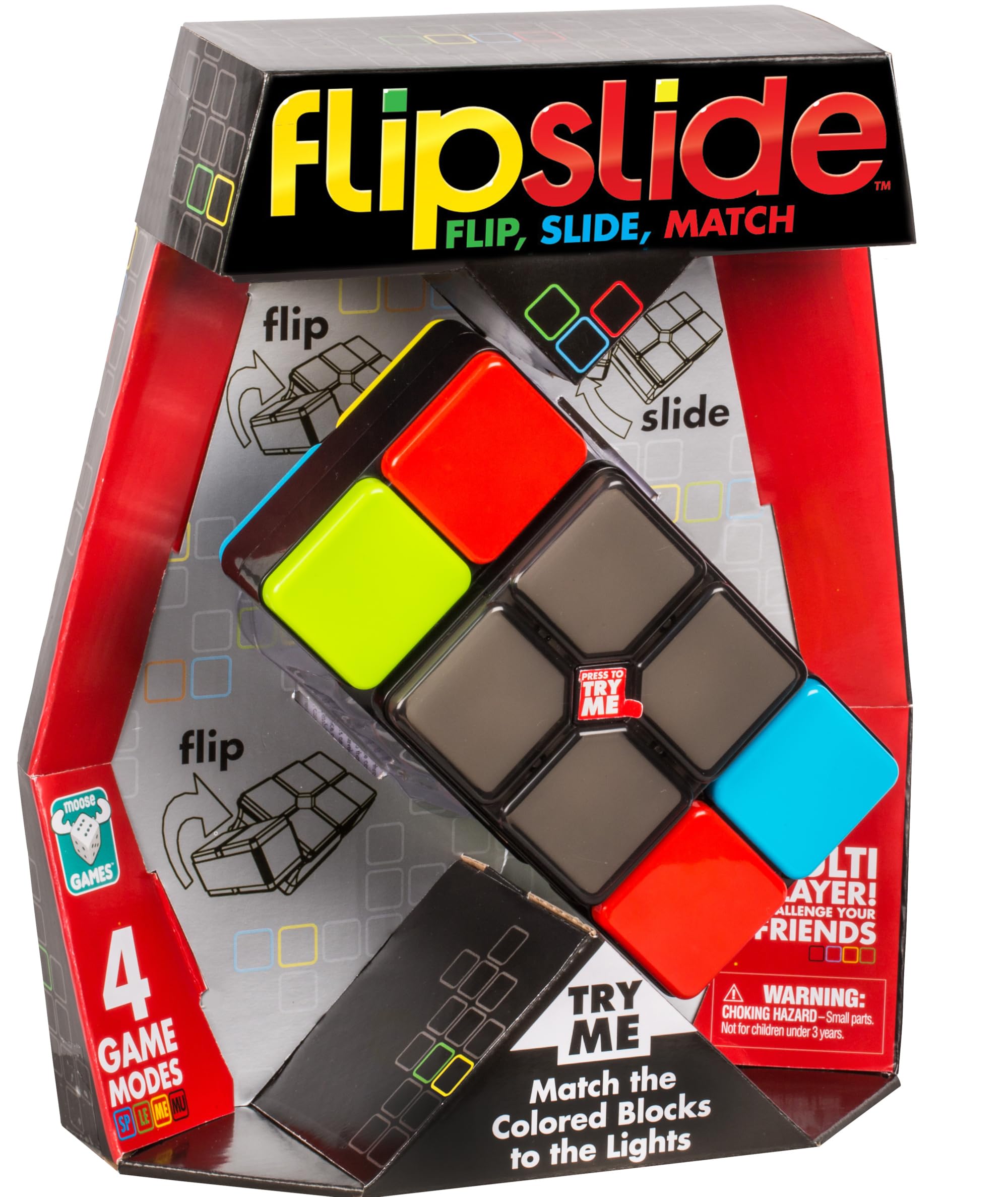 Jogo Eletrônico Portátil Flipslide Game Moose Com Baterias