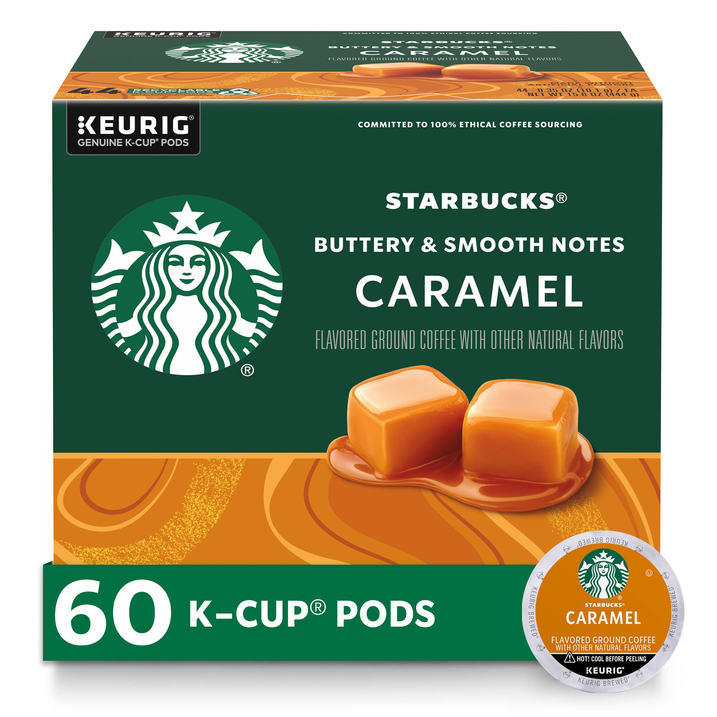 k   スターバックス Cápsulas De Café Starbucks Sabor Caramelo K-cup, Paquete De 60