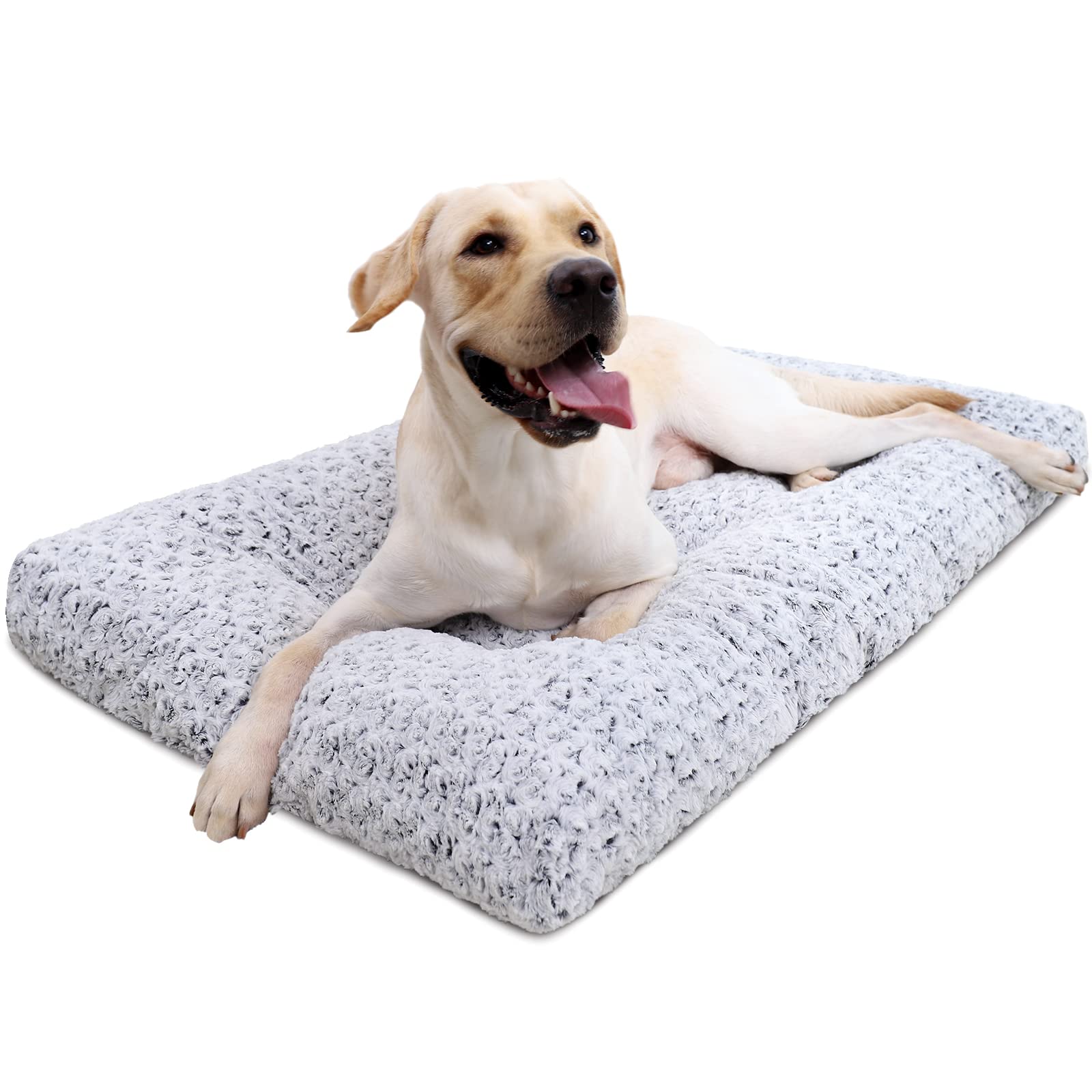 Cama De Cachorro Ksiia Deluxe, De Pelúcia, Lavável Para Cães Grandes (35x23 Polegadas)