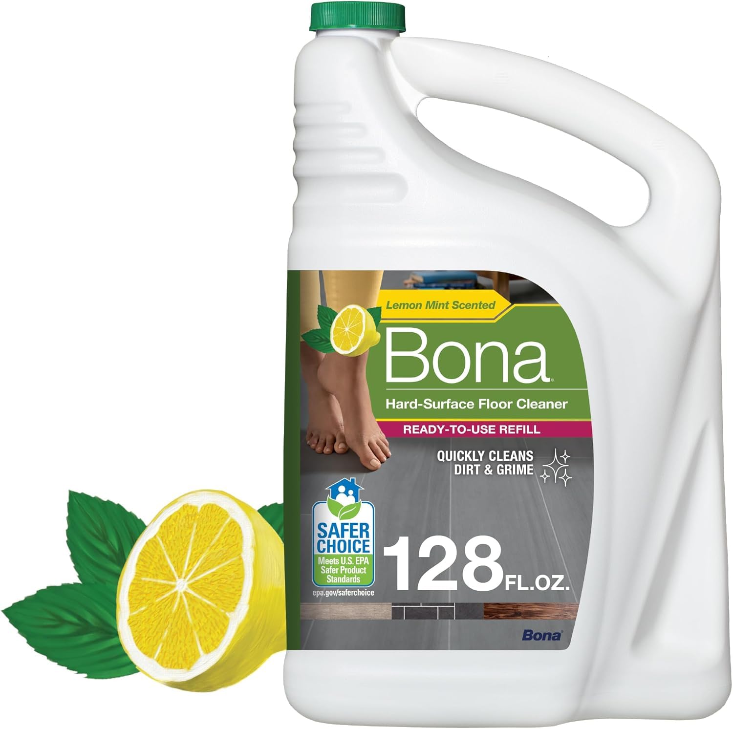 Recarga De Limpeza De Piso Bona Multi-surface 3.8l Lemon Mint Scent