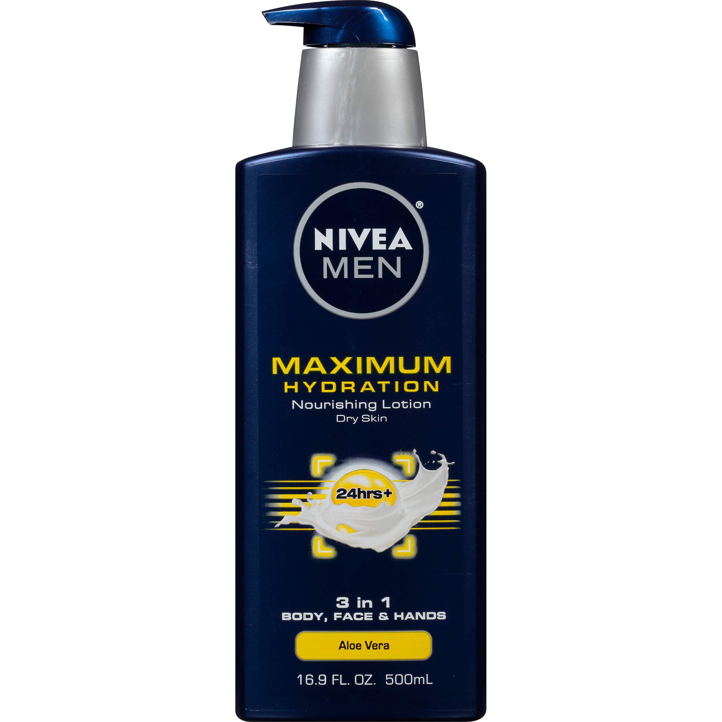 Loção Corporal Nivea Men Maximum Hydration 3 Em 1, Frasco De 500 Ml