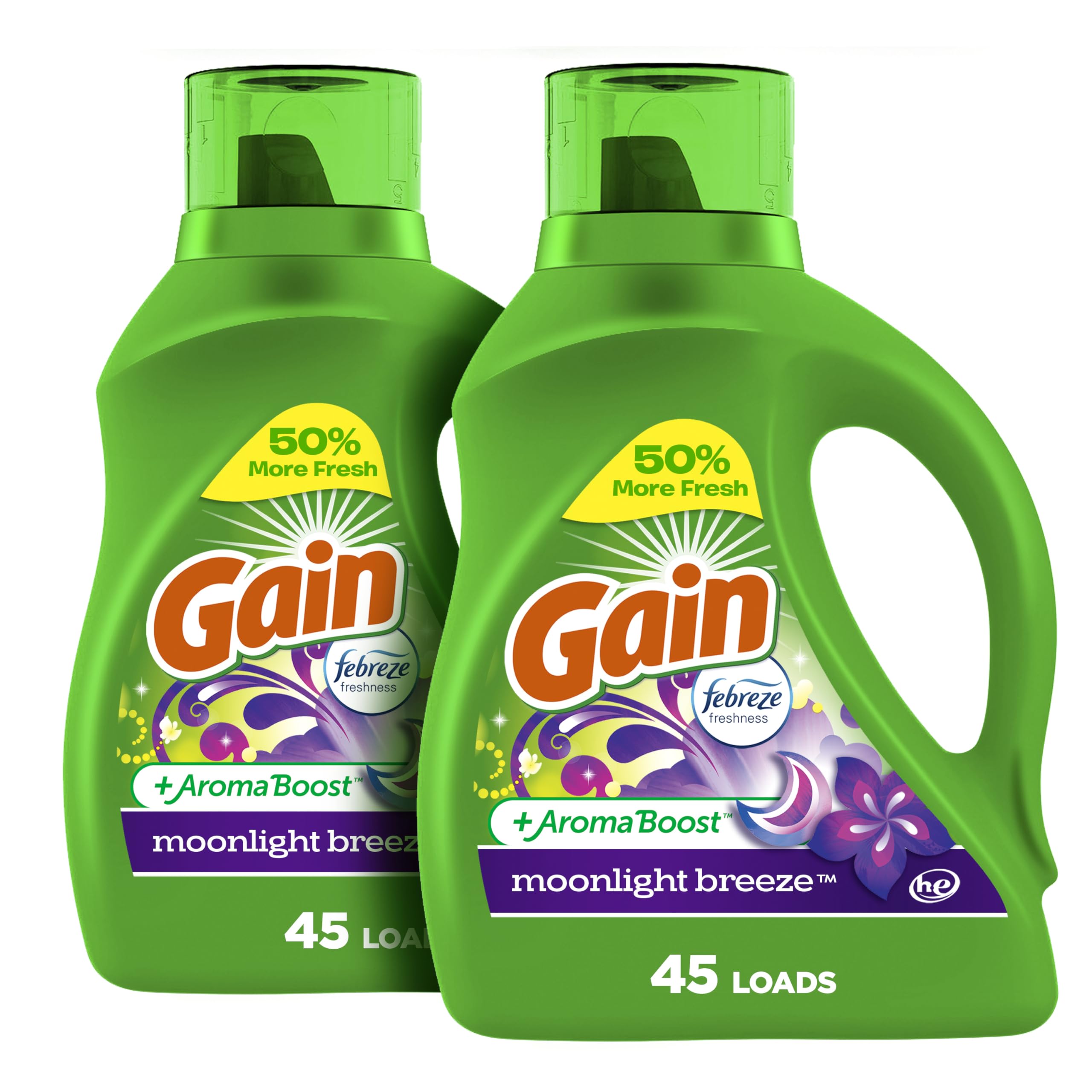 Detergente Para Roupa Gain Moonlight Breeze Scent 1.92l 45 Cargas