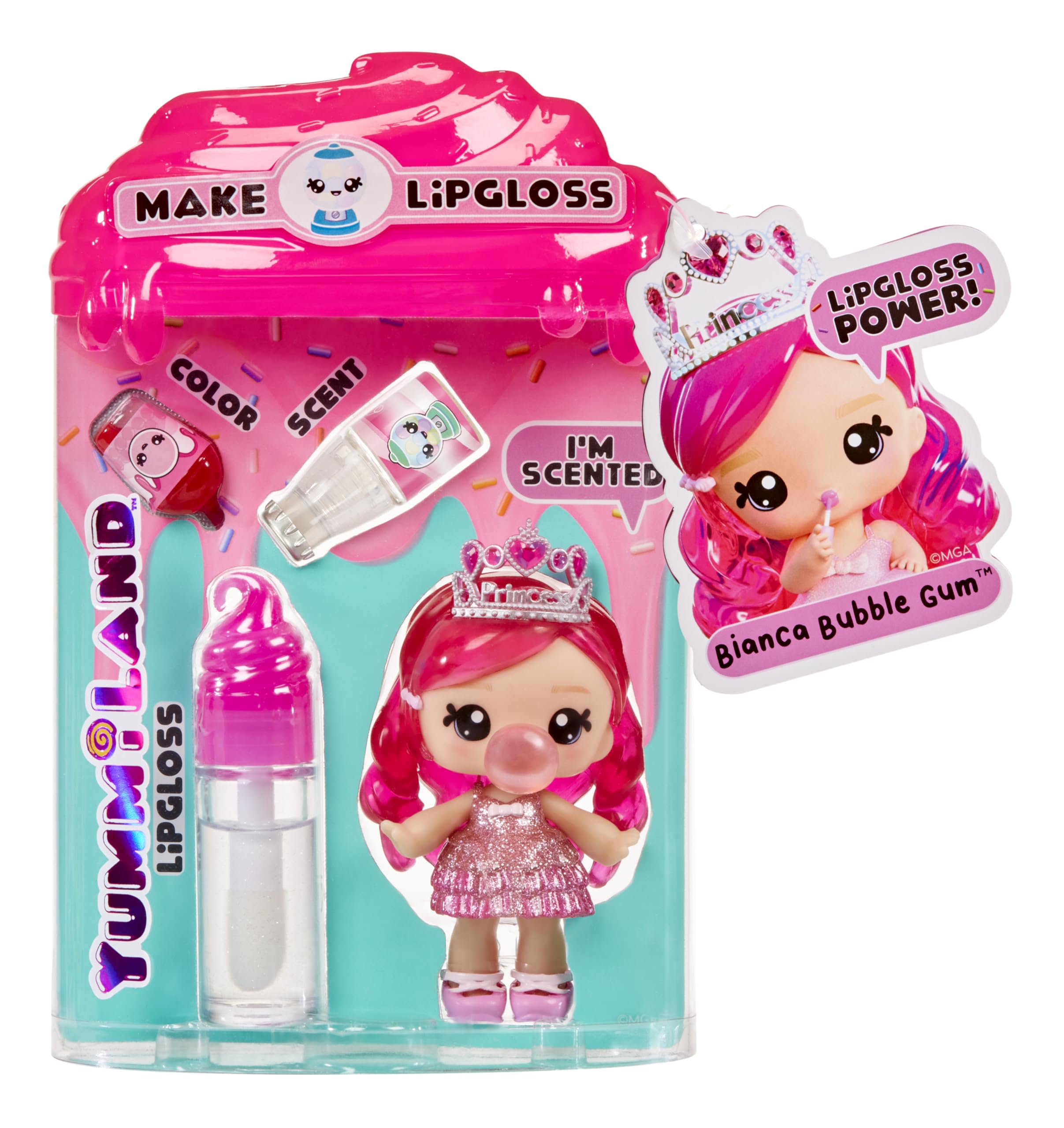 Boneca Lipgloss Yummiland Bianca Bubblegum Com Kit De Bricolage De 4 Anos Ou Mais