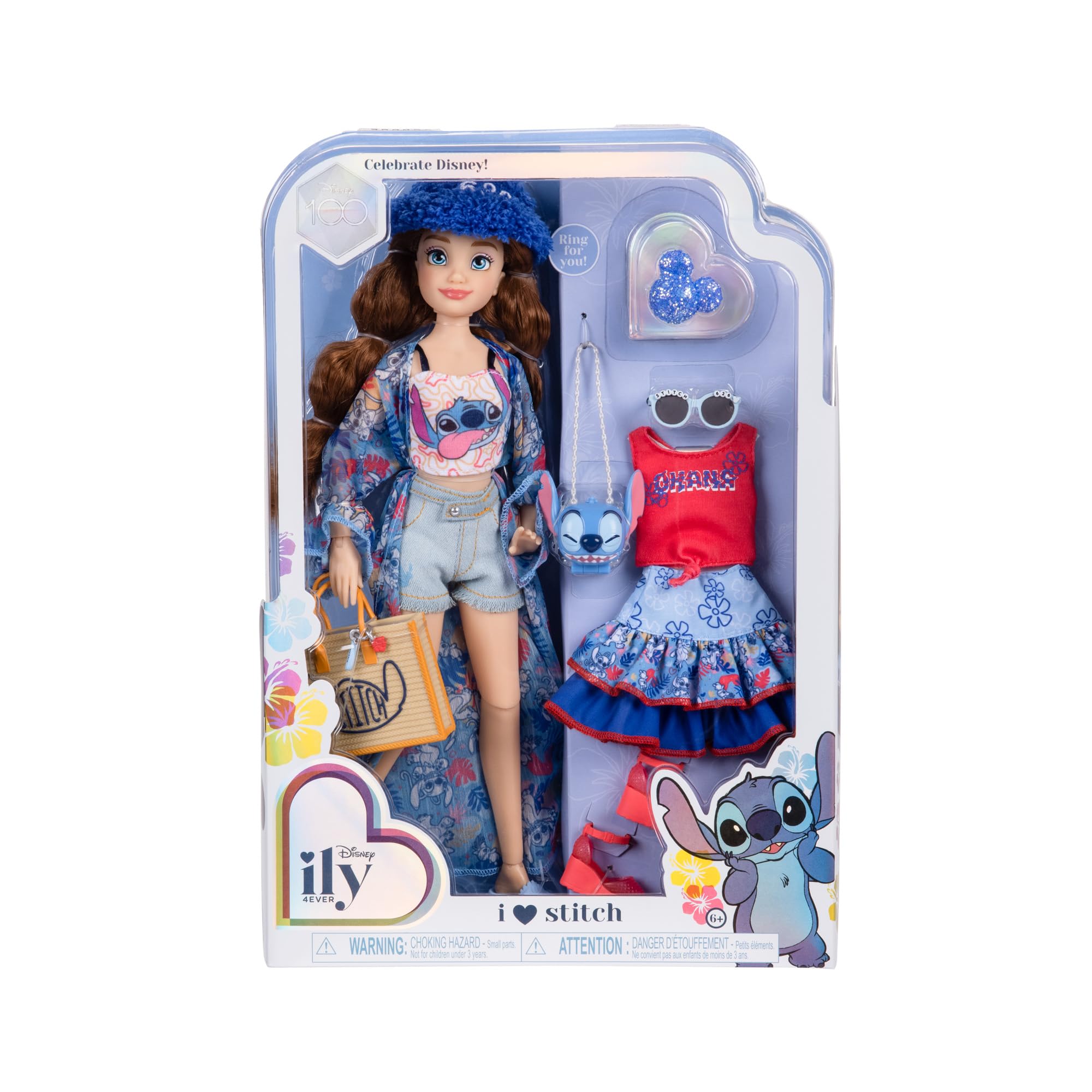 Boneca Disney Ily 4ever Disney 100 Stitch 29 Cm Com Roupas E Anel