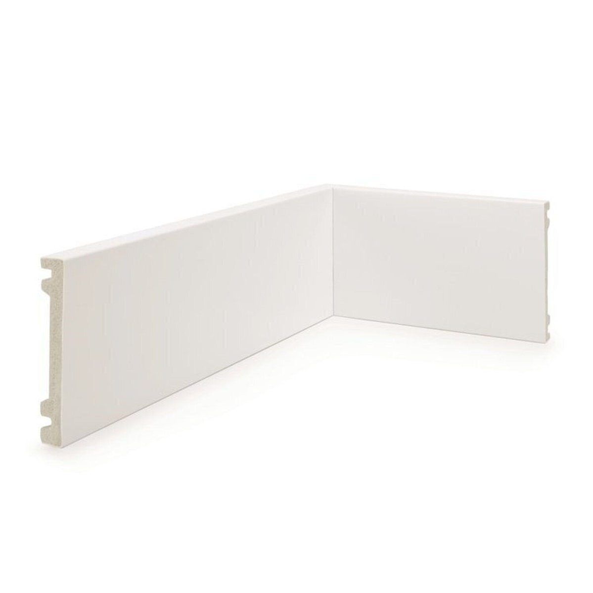 Kit 24m Linear Rodapé Alizar De Poliestireno 10cm X 1,5cm X 240cm Liso Nfr Branco