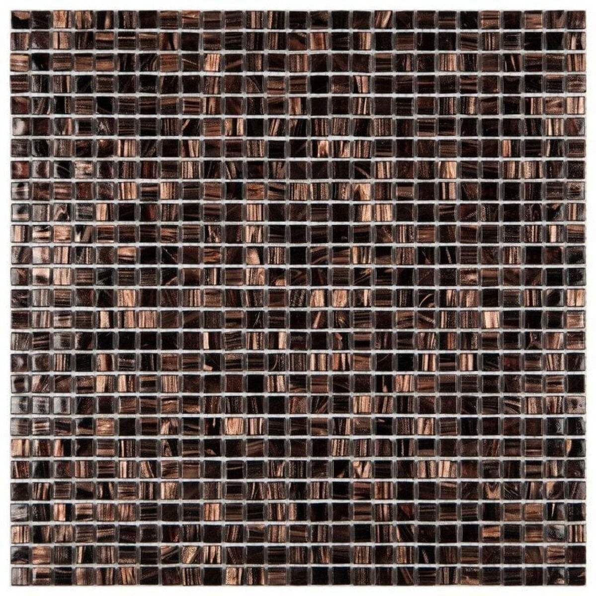 Kit 1m² Pastilha De Vidro 30cm X 30cm Preto