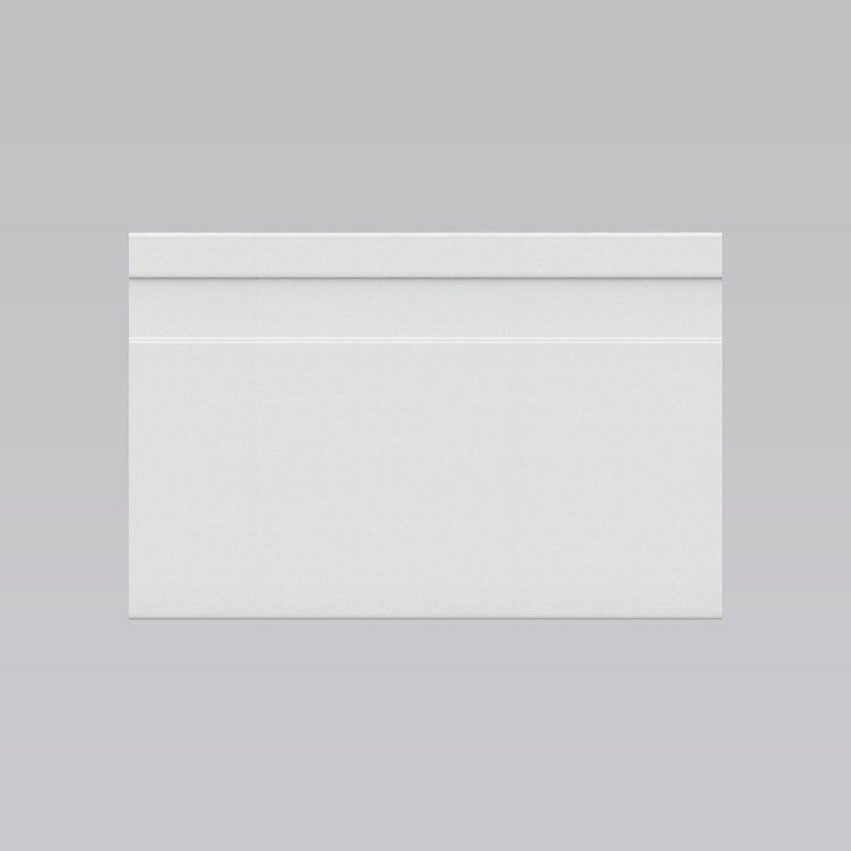 Kit 6m Linear Rodapé Pvc Edge Branco Frisado 10cm X 15mm X 2m Branco