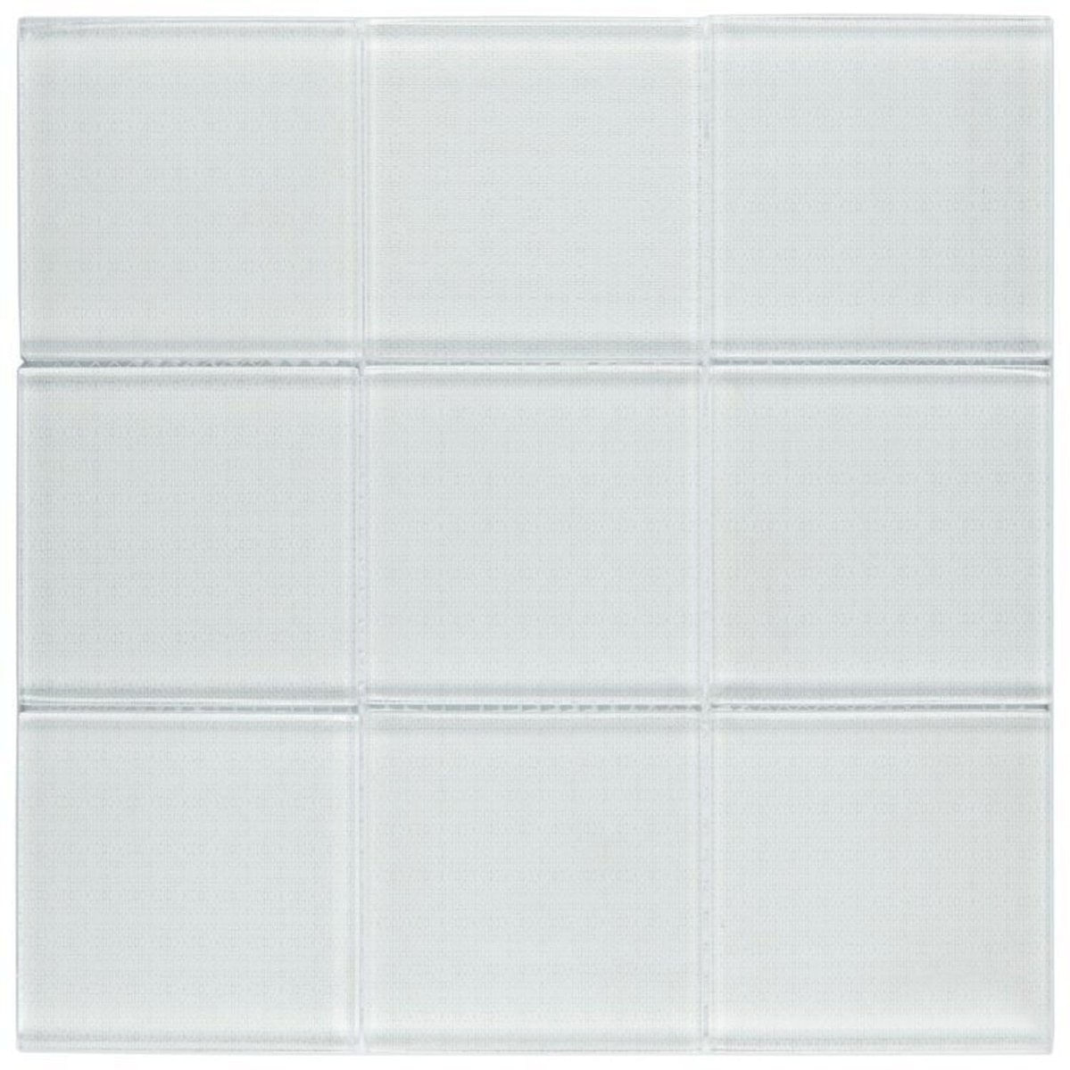 Kit 1m² Pastilha De Vidro Patchwork 30cm X 30cm Branco Polido