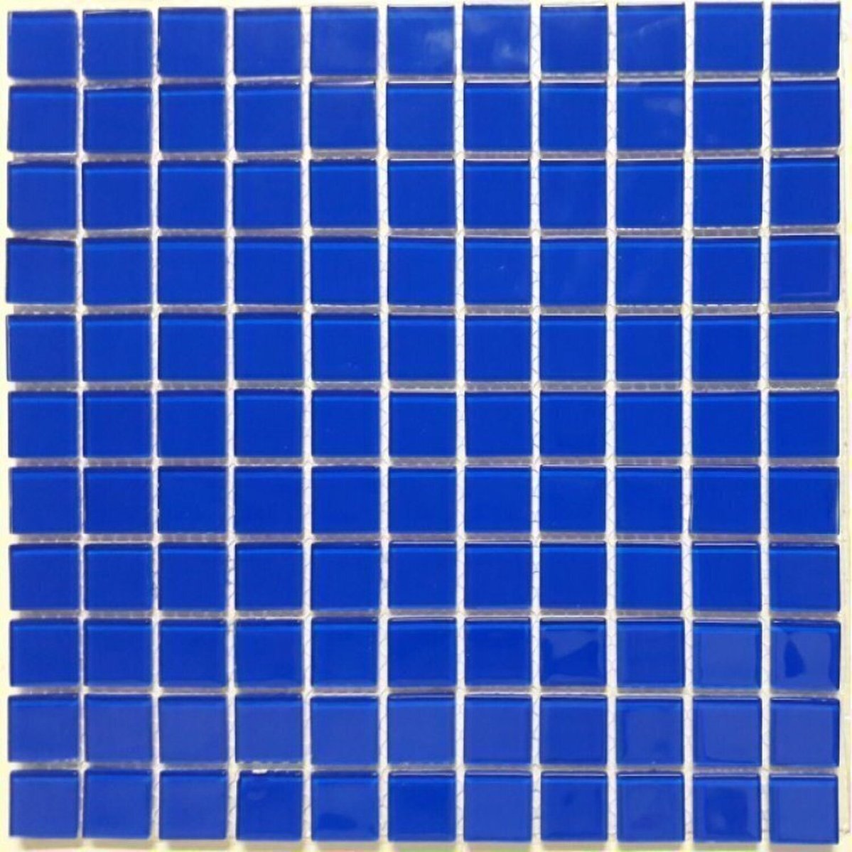 Kit 1m² Pastilha De Vidro E Cristal 30cm X 30cm Azul