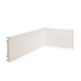 Kit 96m Linear Rodapé De Poliestireno 10cm X 1,5cm X 240cm Frisado Nfr Branco