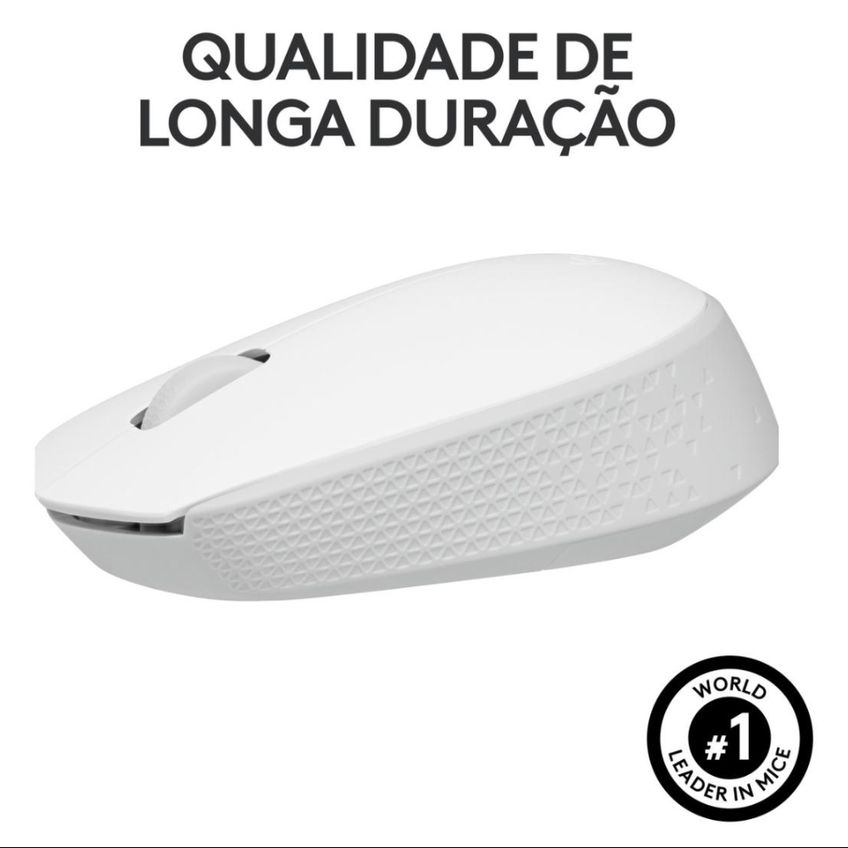 Mouse Sem Fio Logitech M170 Wireless 1000 Dpi Branco - imagem 3