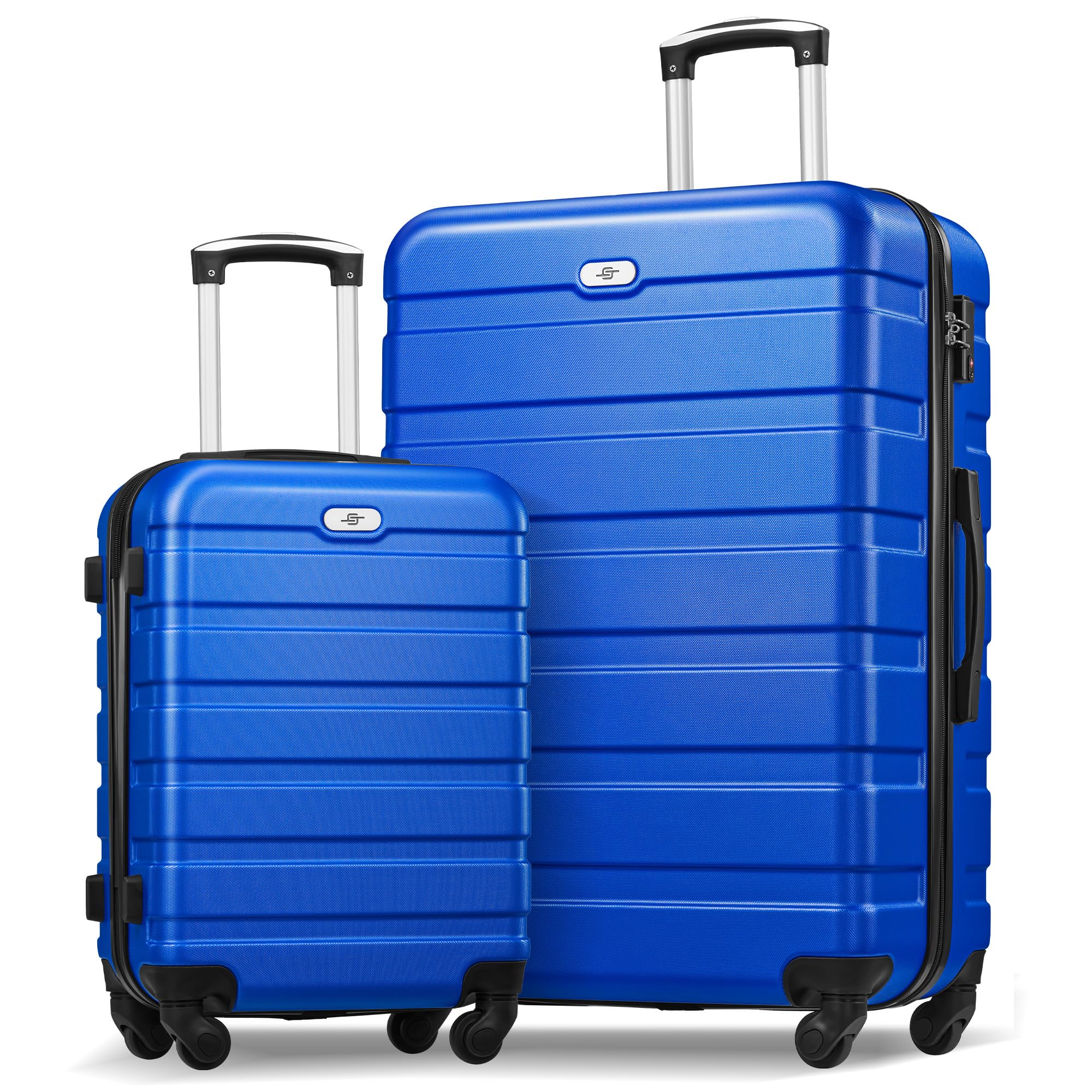 Conjunto De Bagagem Suitour De 2 Peças Com Rodas Giratórias De 20 Polegadas E 28 Polegadas