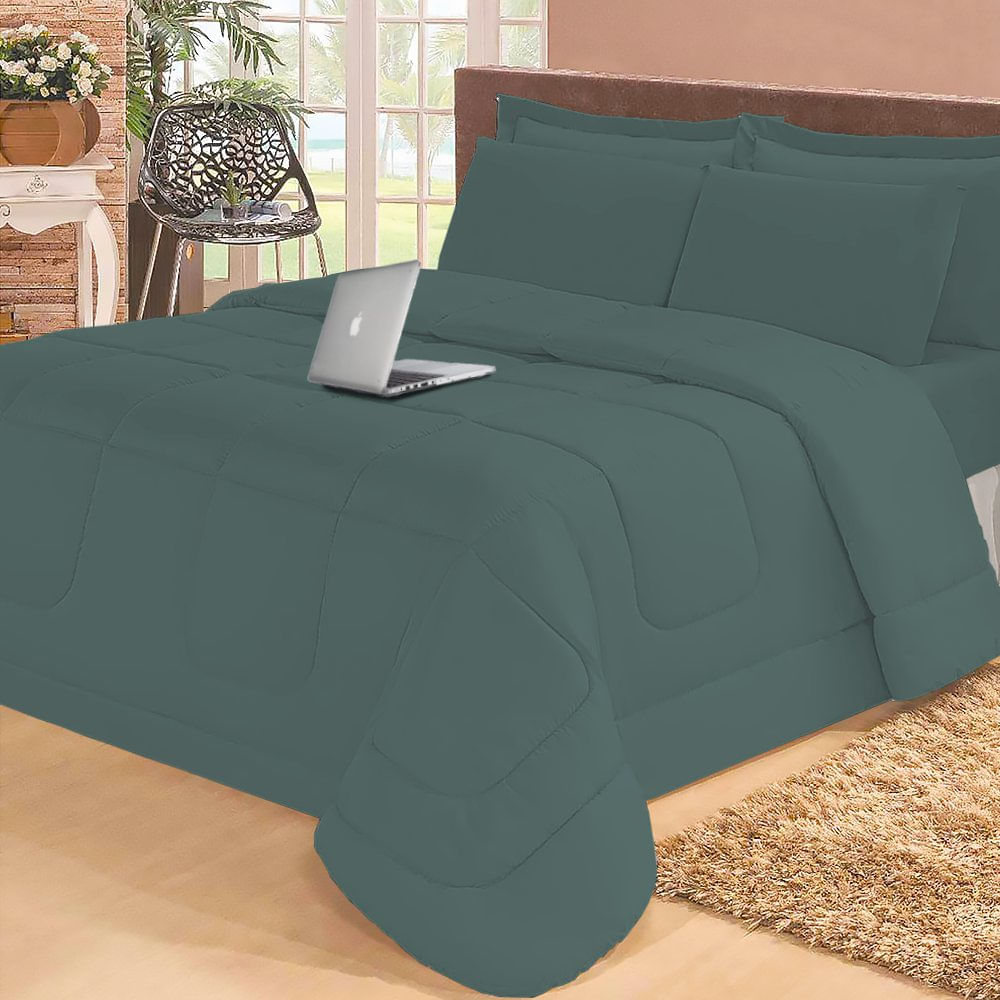 Kit 6 Pçs Aconchego Dupla Face Casal Queen Tiffany