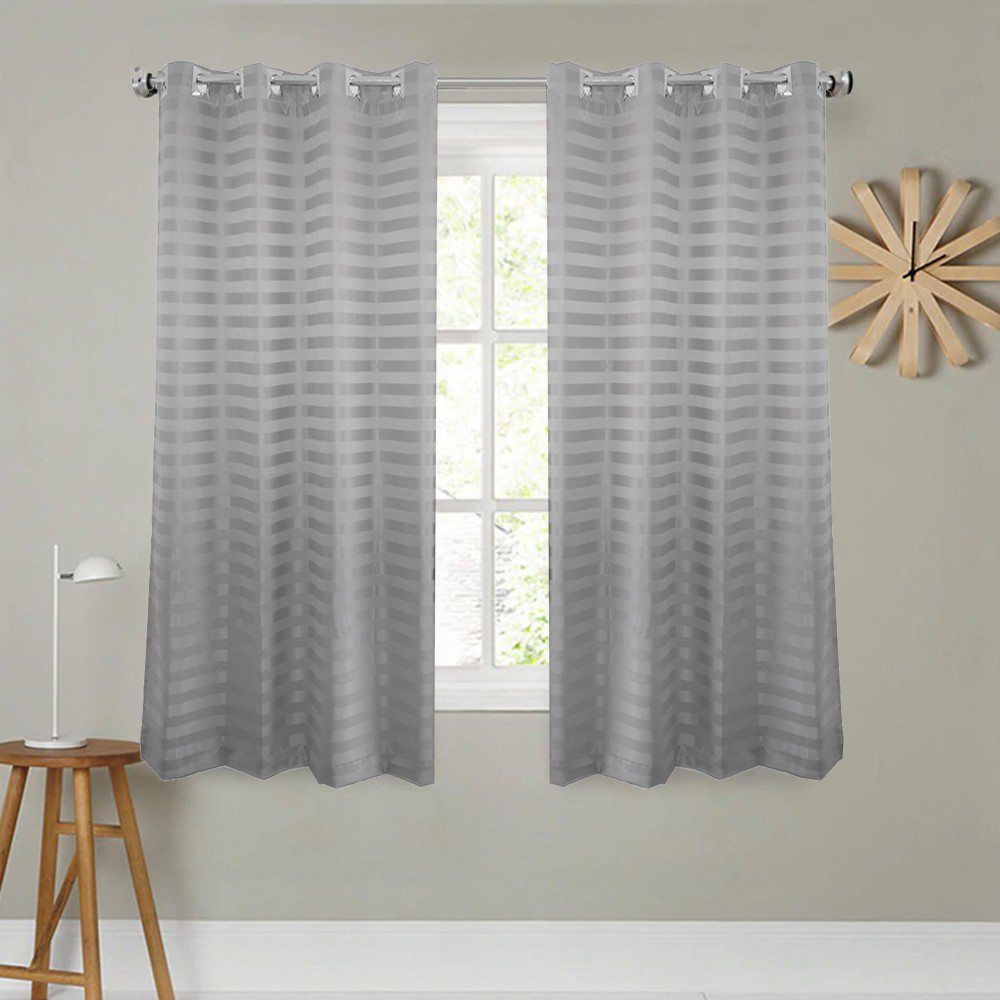 Corta Luz Tecido Jacquard Sala Quarto 170x280 Metros Cinza Casa Dona