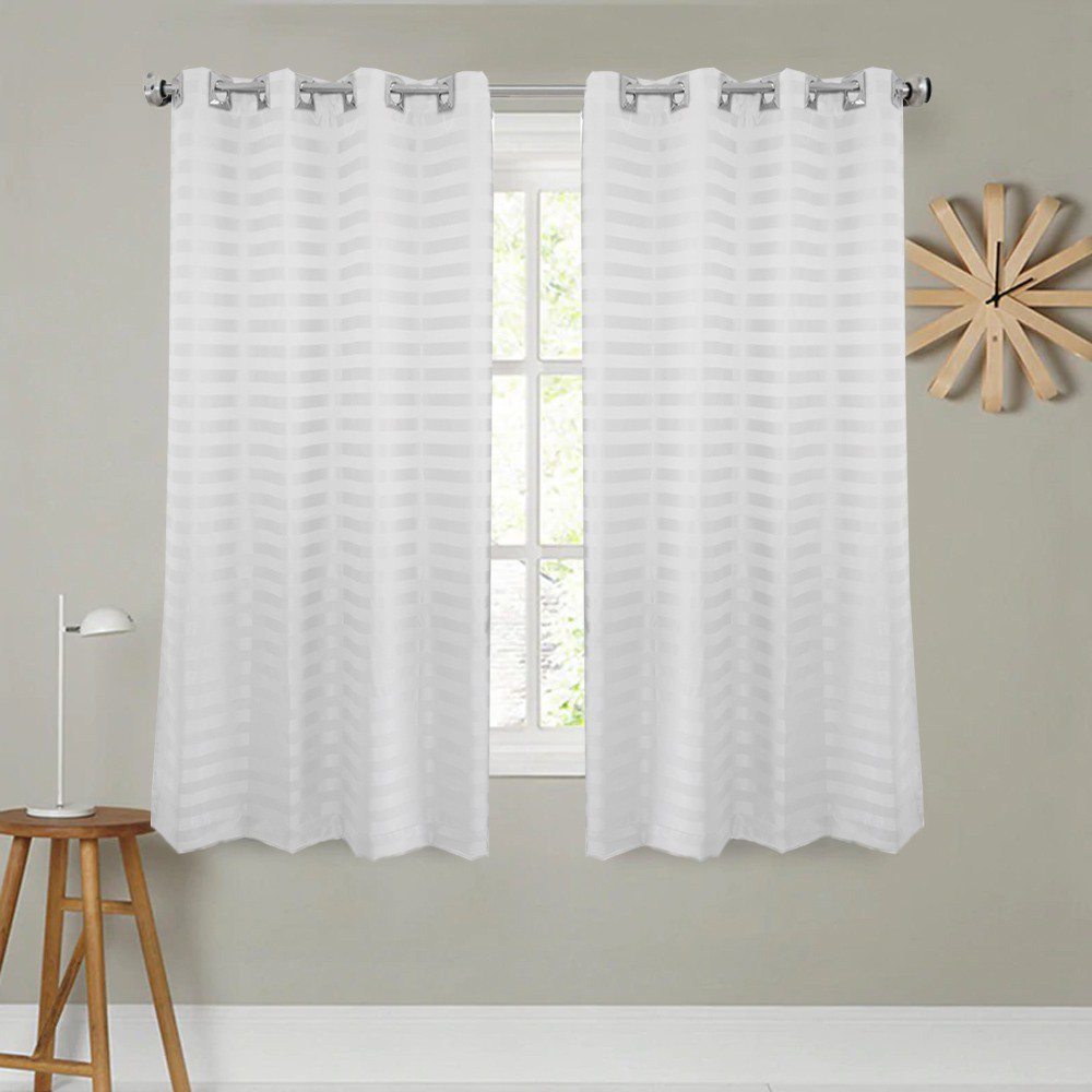 Cortina Tecido Jacquard 2.8 X 1.7 Branco