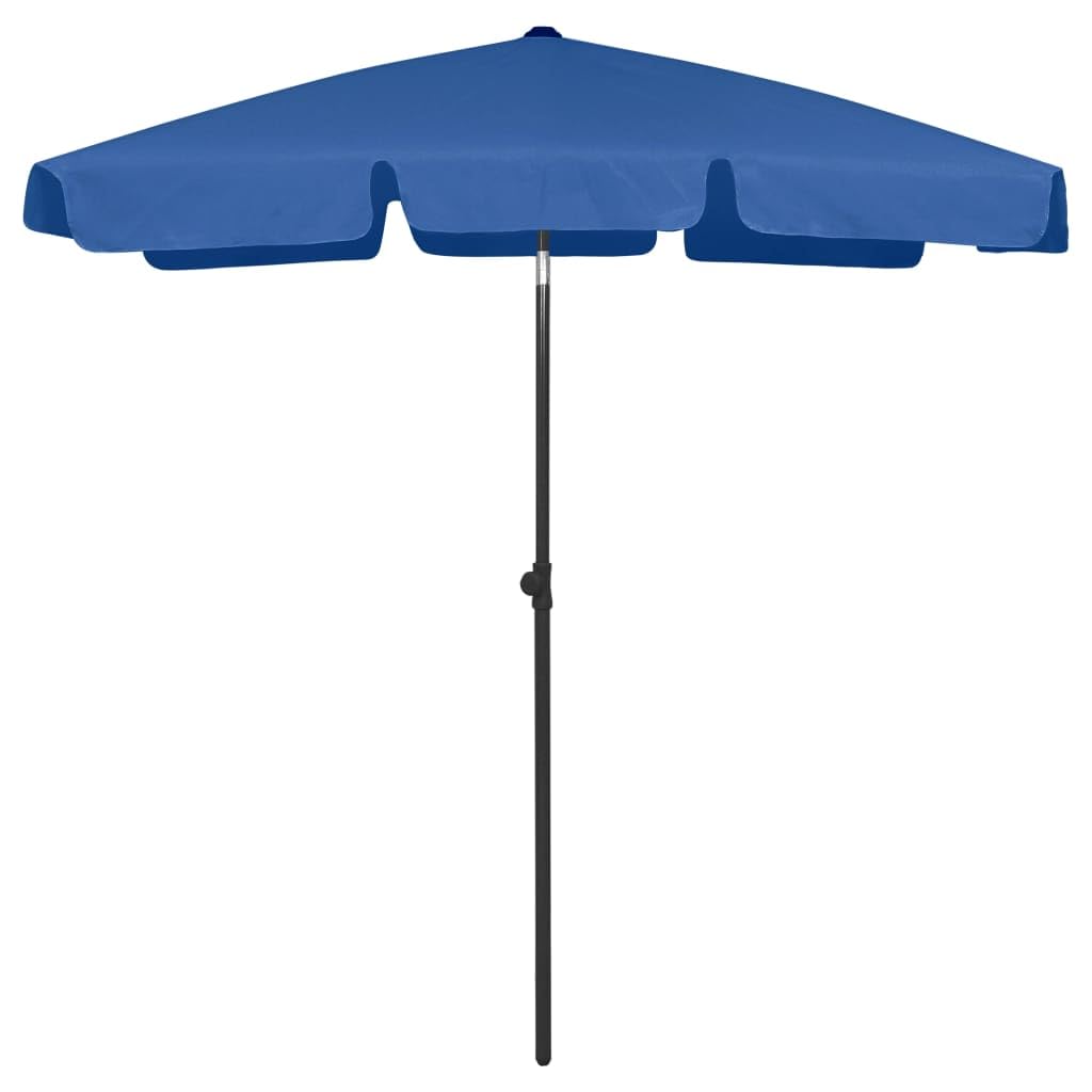 Guarda-chuva De Praia Vidaxl Azure Blue Retangular Com Ventilação
