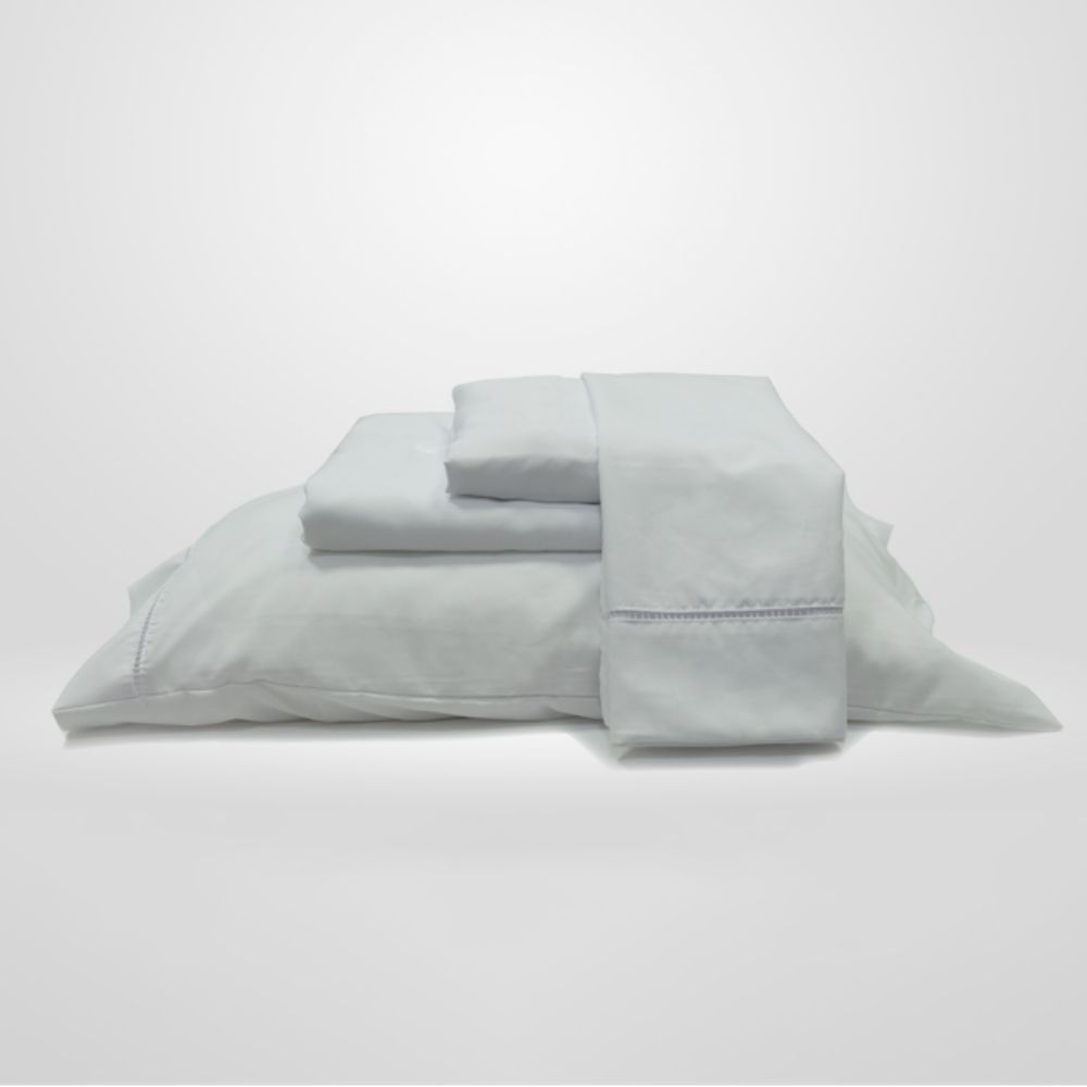 Jg Lençol 400 Fios Queen P.palito 4pcs Branco