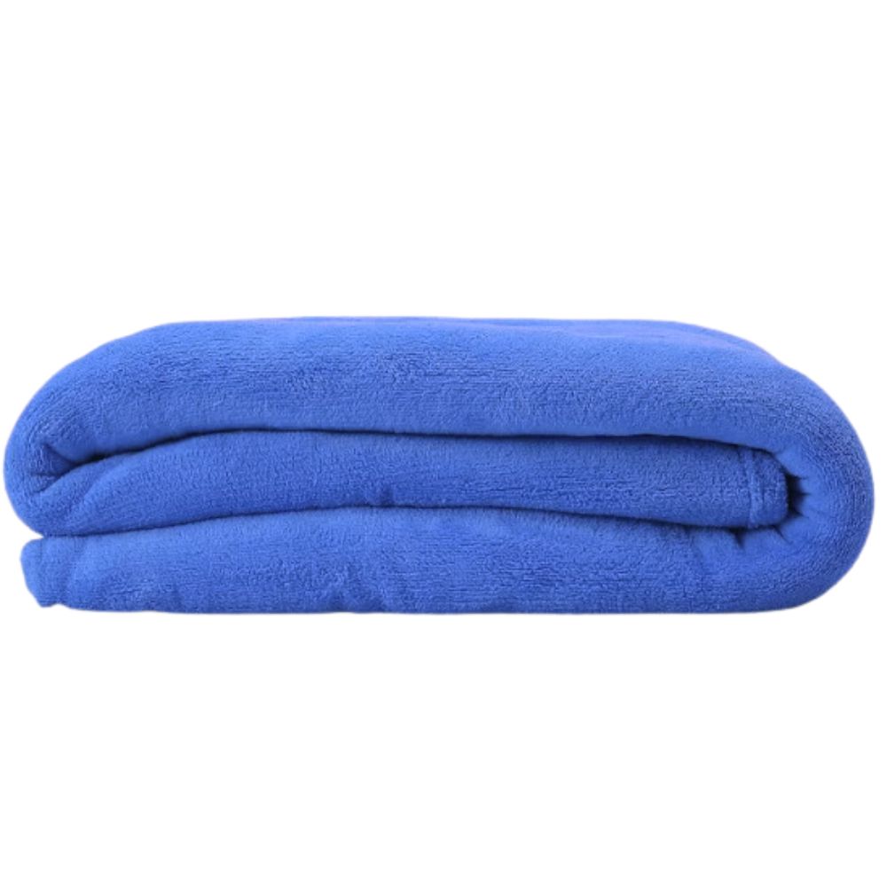 Cobertor Casal Manta Microfibra Fleece Azul