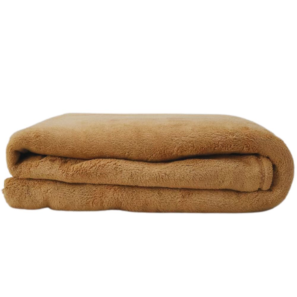Cobertor Casal Manta Microfibra Fleece Marrom