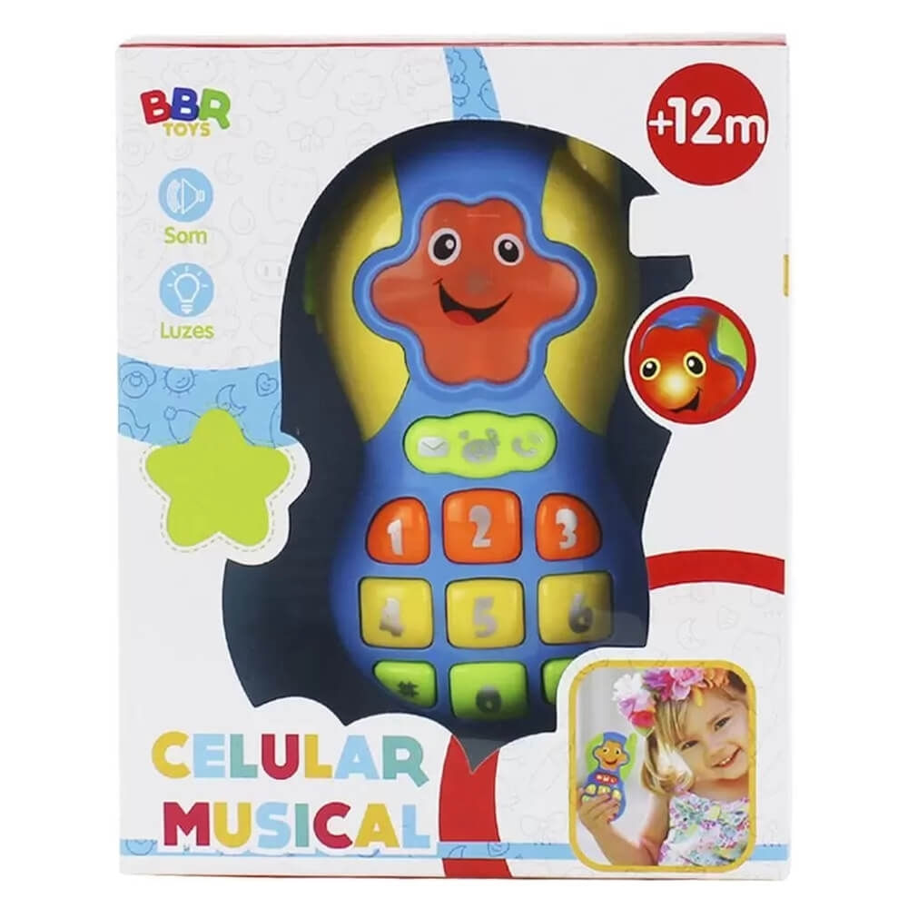 Celular Musical Com Som E Luzes Bbr