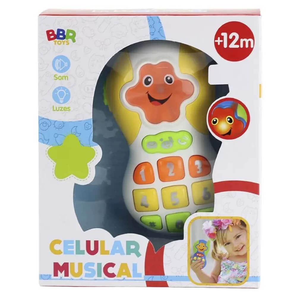 Celular Musical Com Som E Luzes Bbr