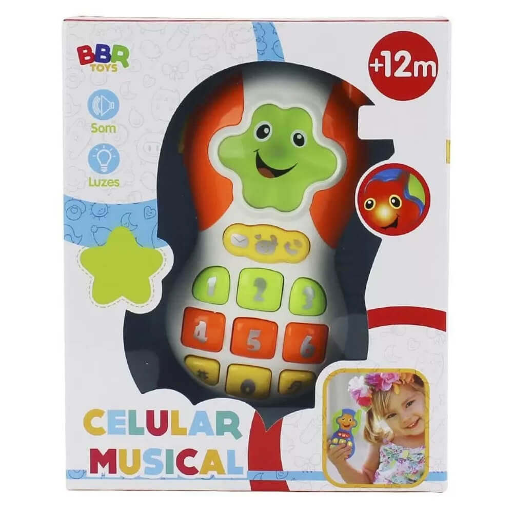 Celular Musical Com Som E Luzes Bbr