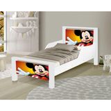 Mini Cama Infantil Adesivada Mickey Branco