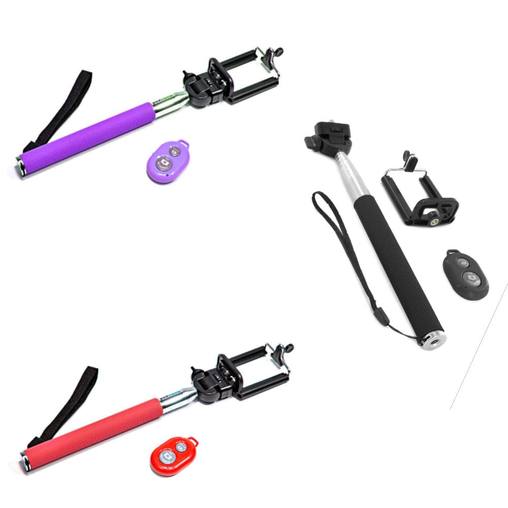 Bastão Para Selfie Monopod Com Suporte P/ Celular E Controle