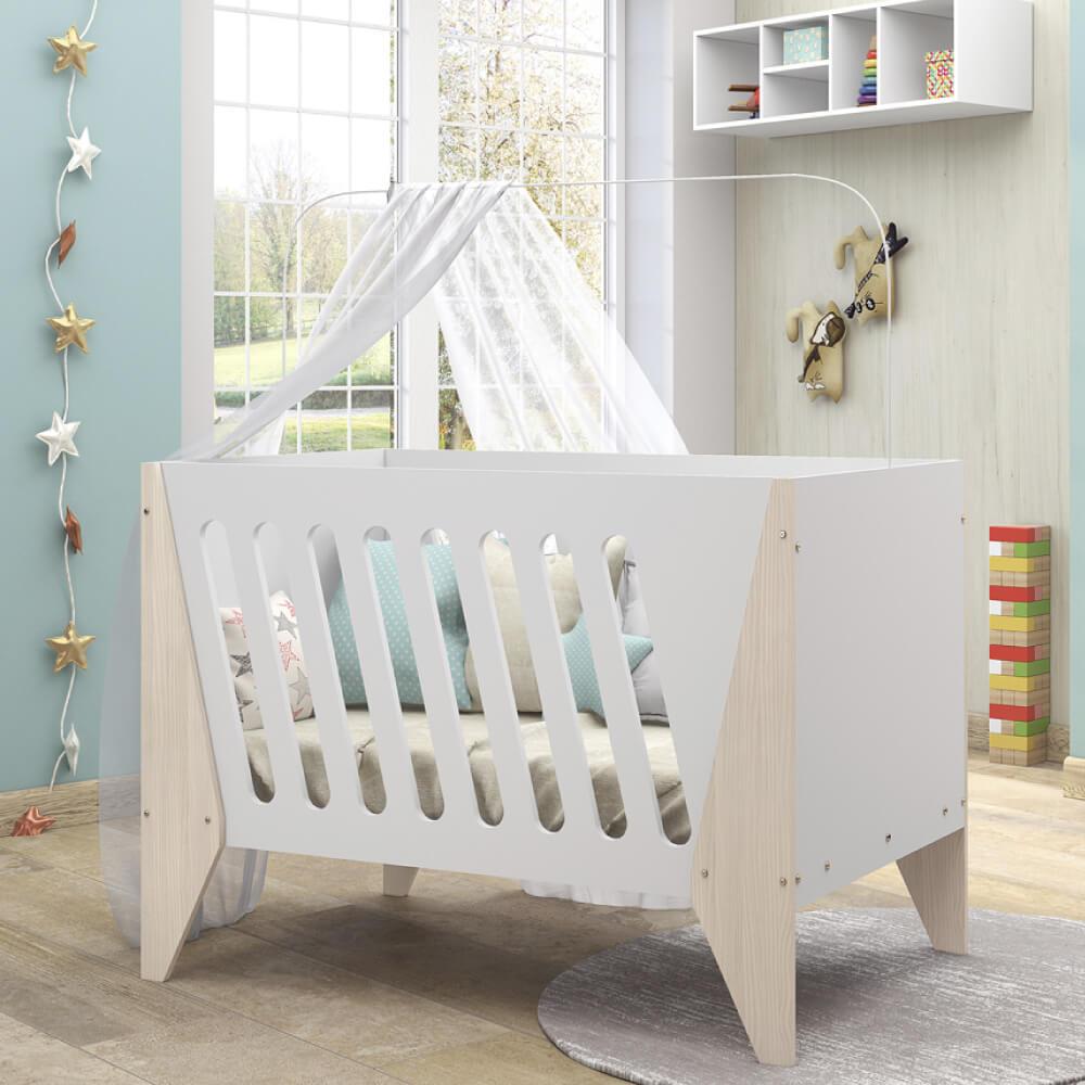 Berço Mini Cama Hope - Branco/natural