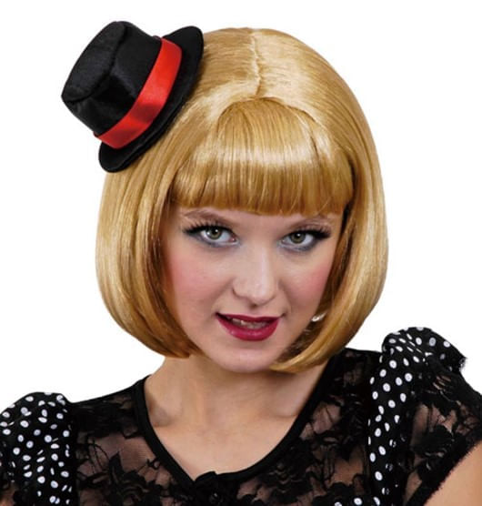 Peruca Chanel Com Mini Chapéu Loira