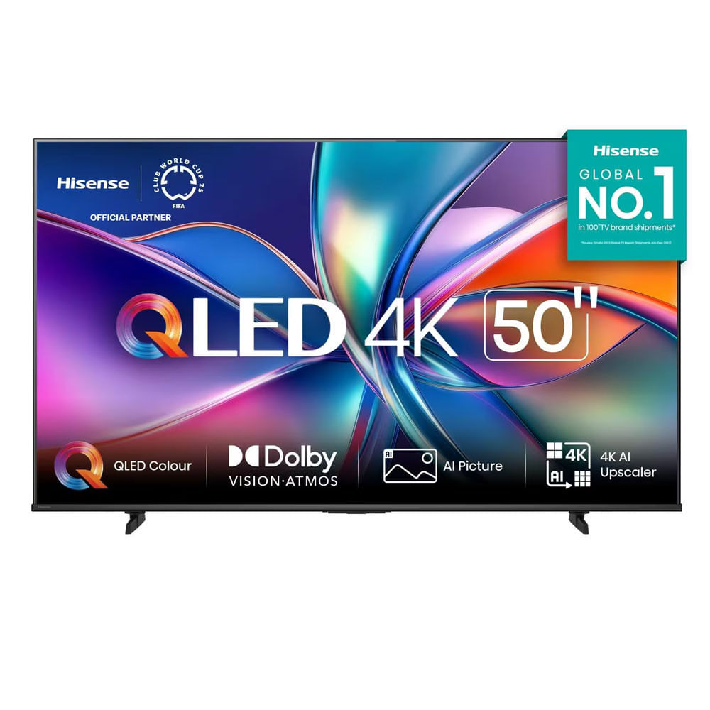 Smart Tv 50 Polegadas 4k 50q6qv Qled Hdr10 Dolby Atmos Vidaa U9 Hisense