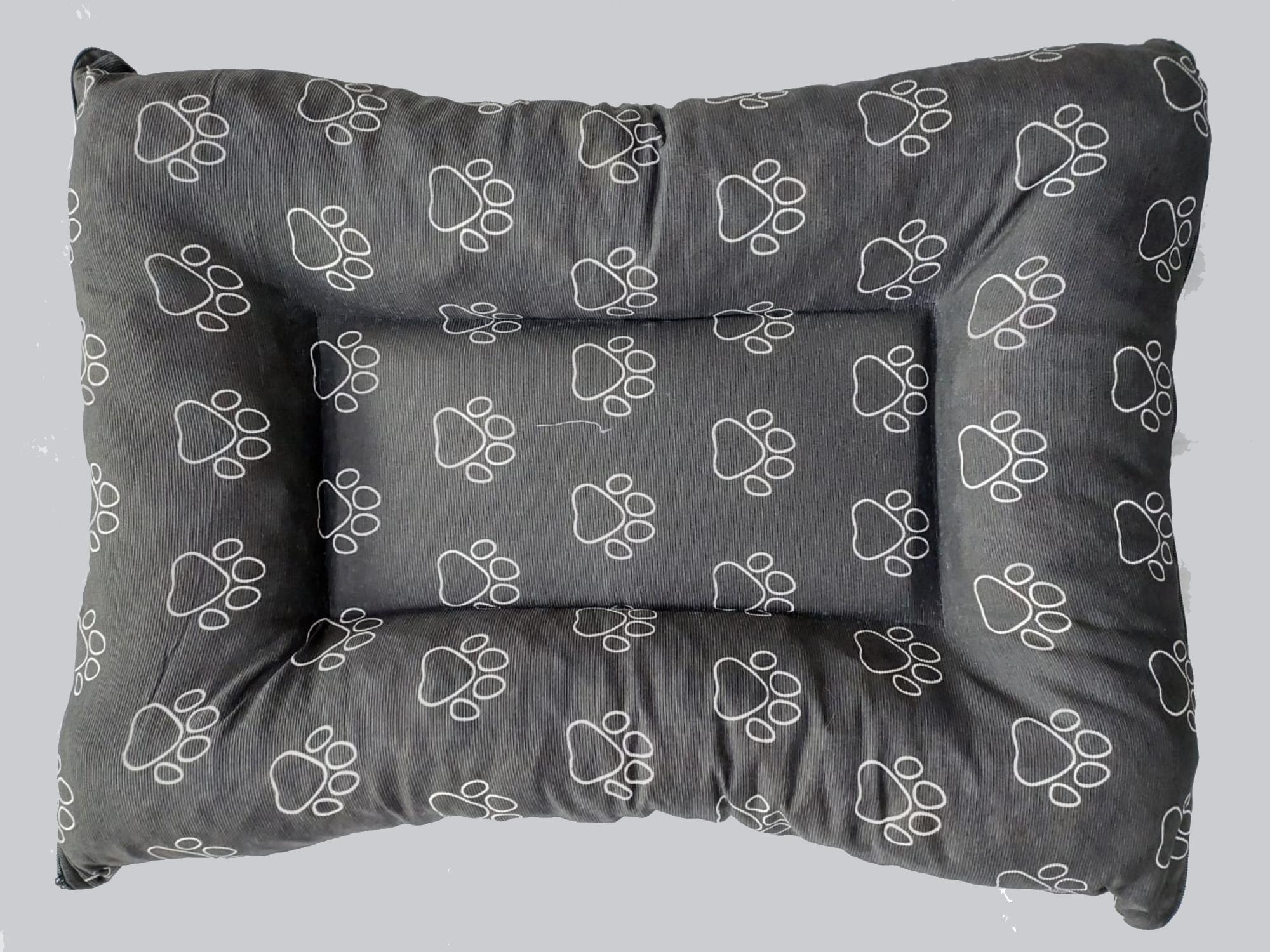 Colchonete Pet Confortável E Super Macio - Preto Estampado P