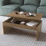 Mesa De Centro Articulada Para Sala De Estar 90cm Brisa Olmo