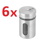 Kit 6 Saleiros Ou Pimenteiros Com Visor Unyhome 8 Cm