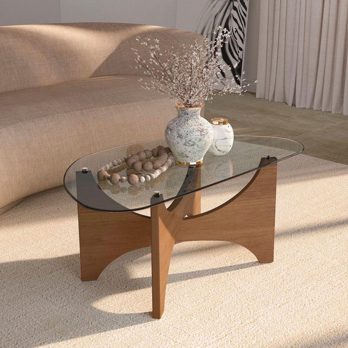 Mesa De Centro Para Sala De Estar Levitá Cinamomo