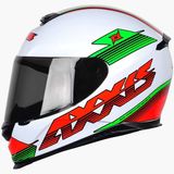 CAPACETE EAGLE LOGO GLOSS WHITE/RED/GREEN 58 AXXIS