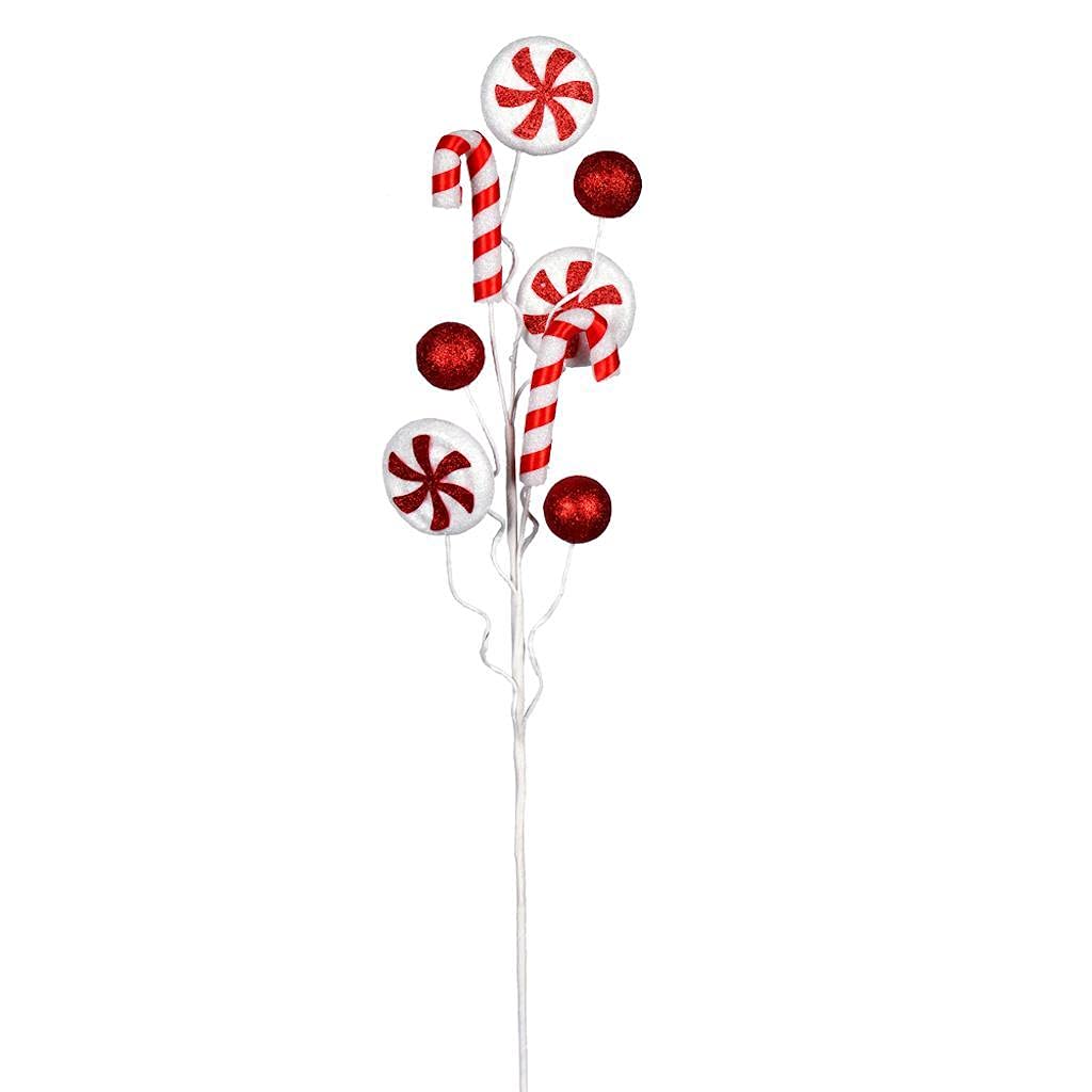 Decoração De Natal Vickerman Candy Cane Swirl Spray