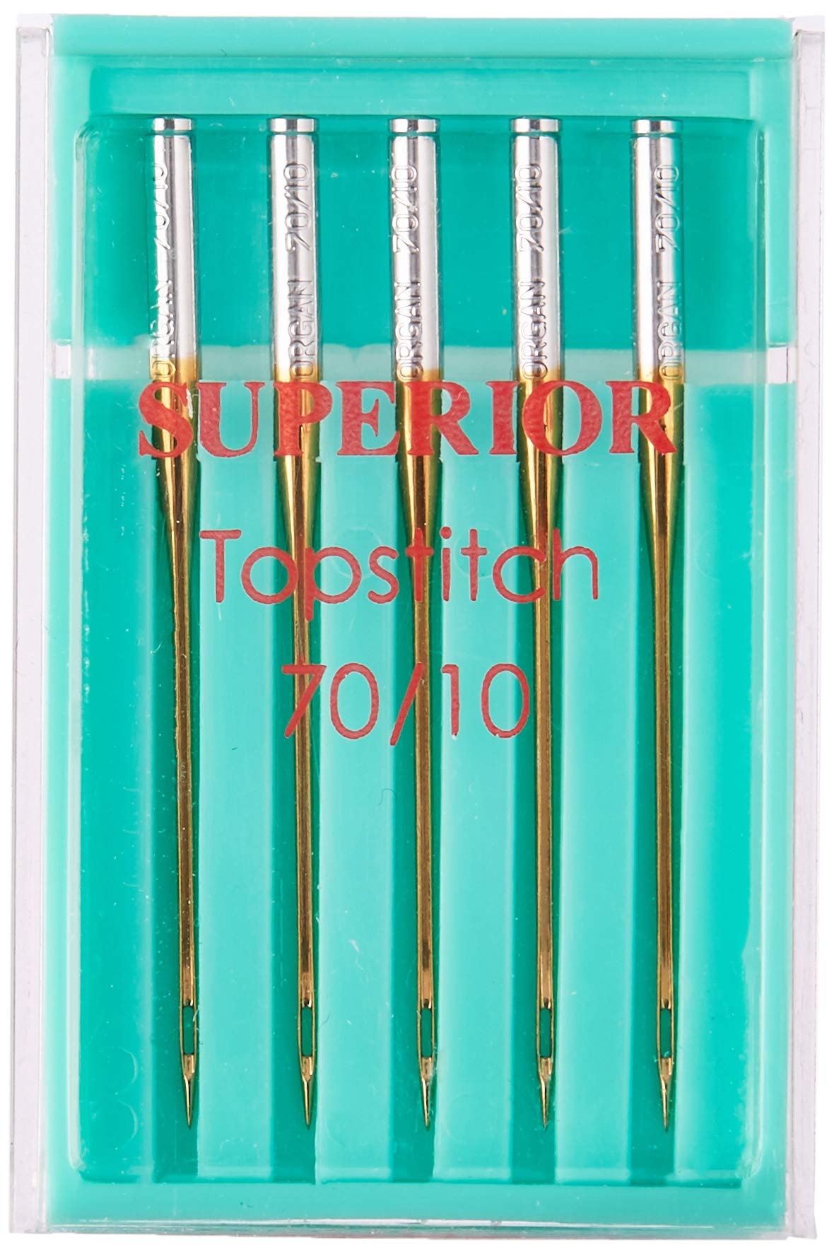 Needles Superior Threads Topstitch Titanium #70 /10, Pacote Com 5