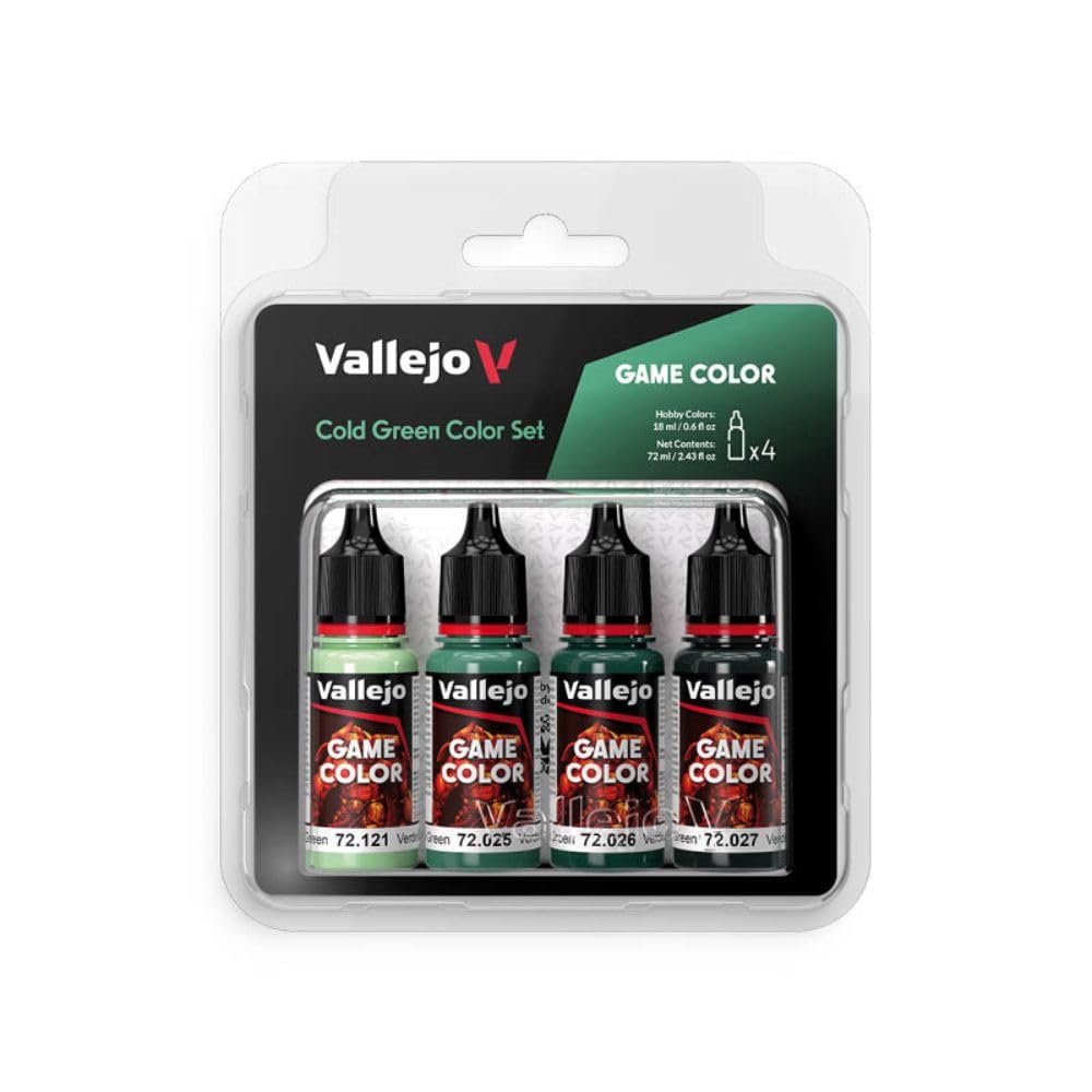 Conjunto Paint Vallejo Game Color Cold Green 4x18ml