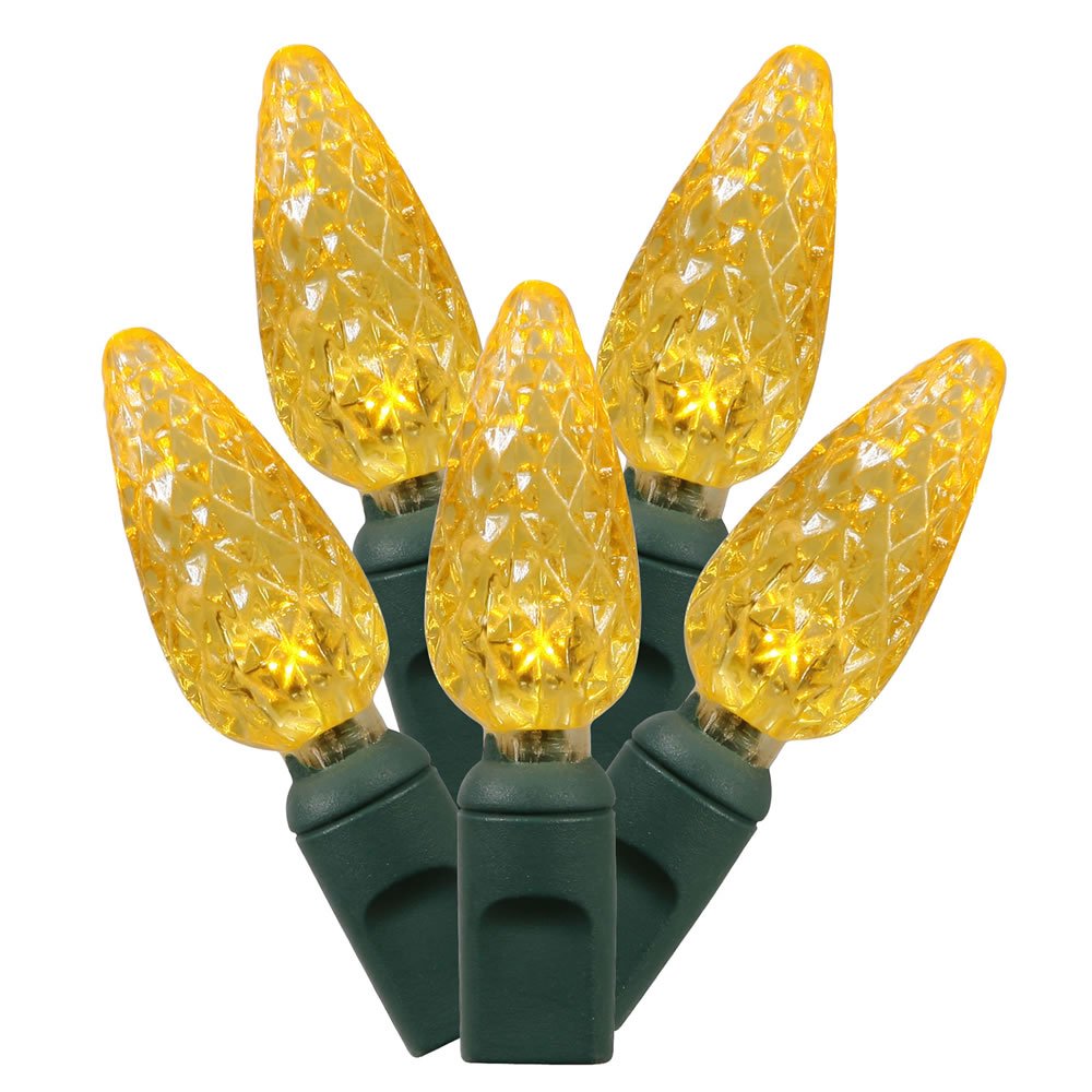 Conjunto De Luzes Led Vickerman 100 Light C6 Yellow Lights
