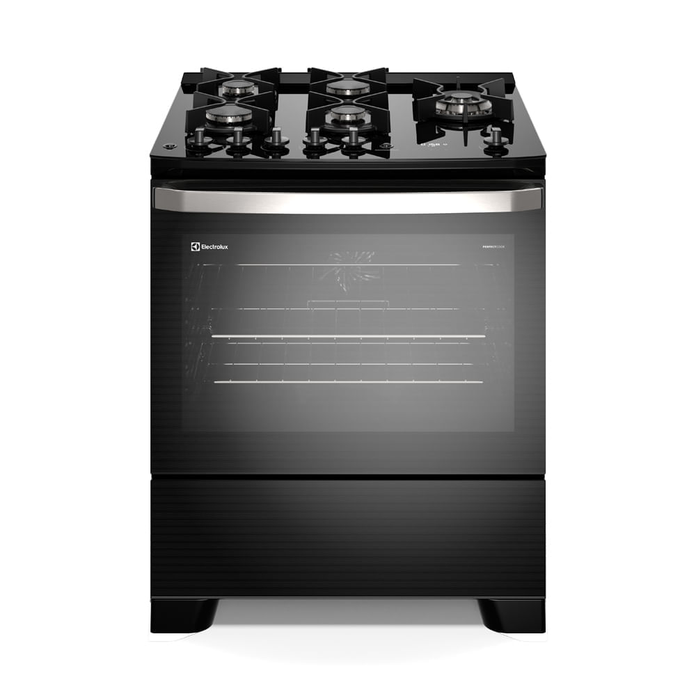 Fogão 5 Bocas Electrolux Experience Perfectcook360 Preto Mesa em Vidro - 220v - Fe5cb