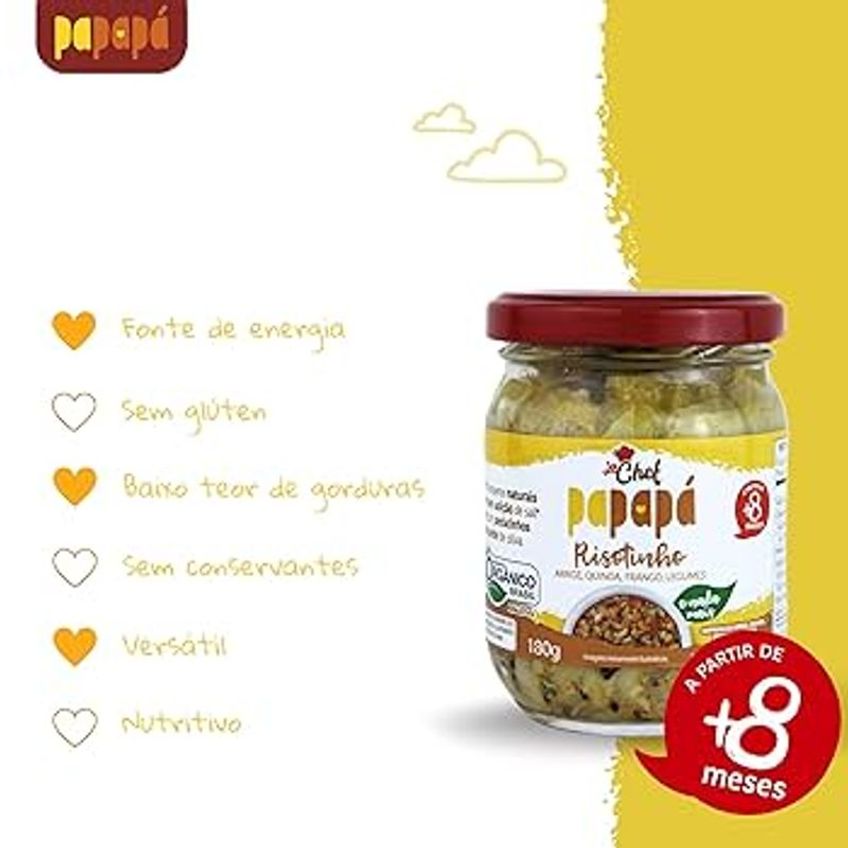 Risotinho Orgânico Arroz, Quinoa, Frango E Legumes Papapa 180g - imagem 3
