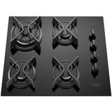 Cooktop 4 Bocas Dako Supreme Meas Vidro Preto A Gás Bivolt Bivolt
