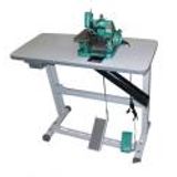 Máquina de Costura Overlock Semi-Industrial Portátil + Mesa c/ Calha e Pedal Pequeno, GN1-6D, 220V